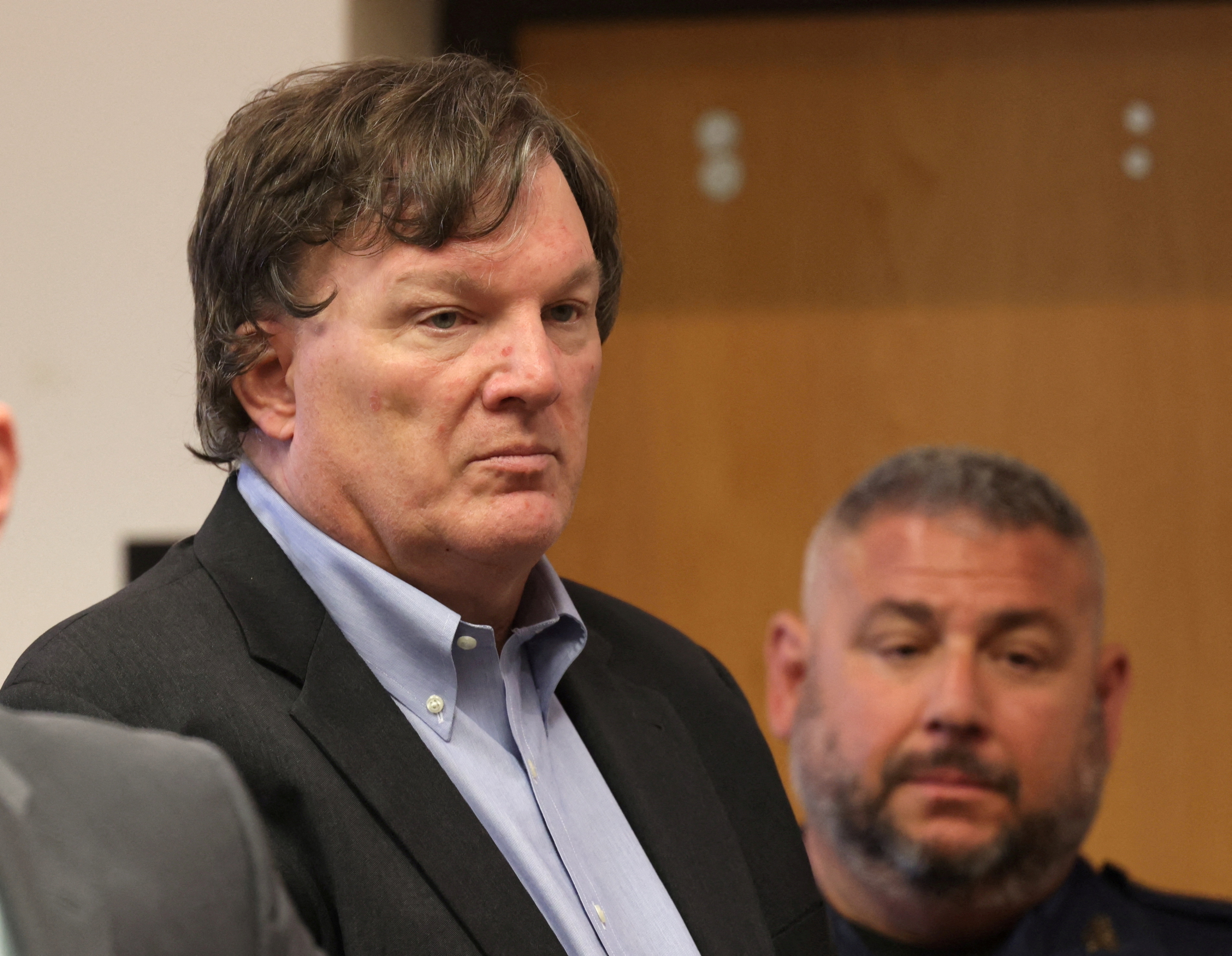 Accused Long Island serial killer Rex A. Heuermann appears during a hearing in Suffolk County Superior Court in Riverhead, New York, U.S. August 1, 2023. 