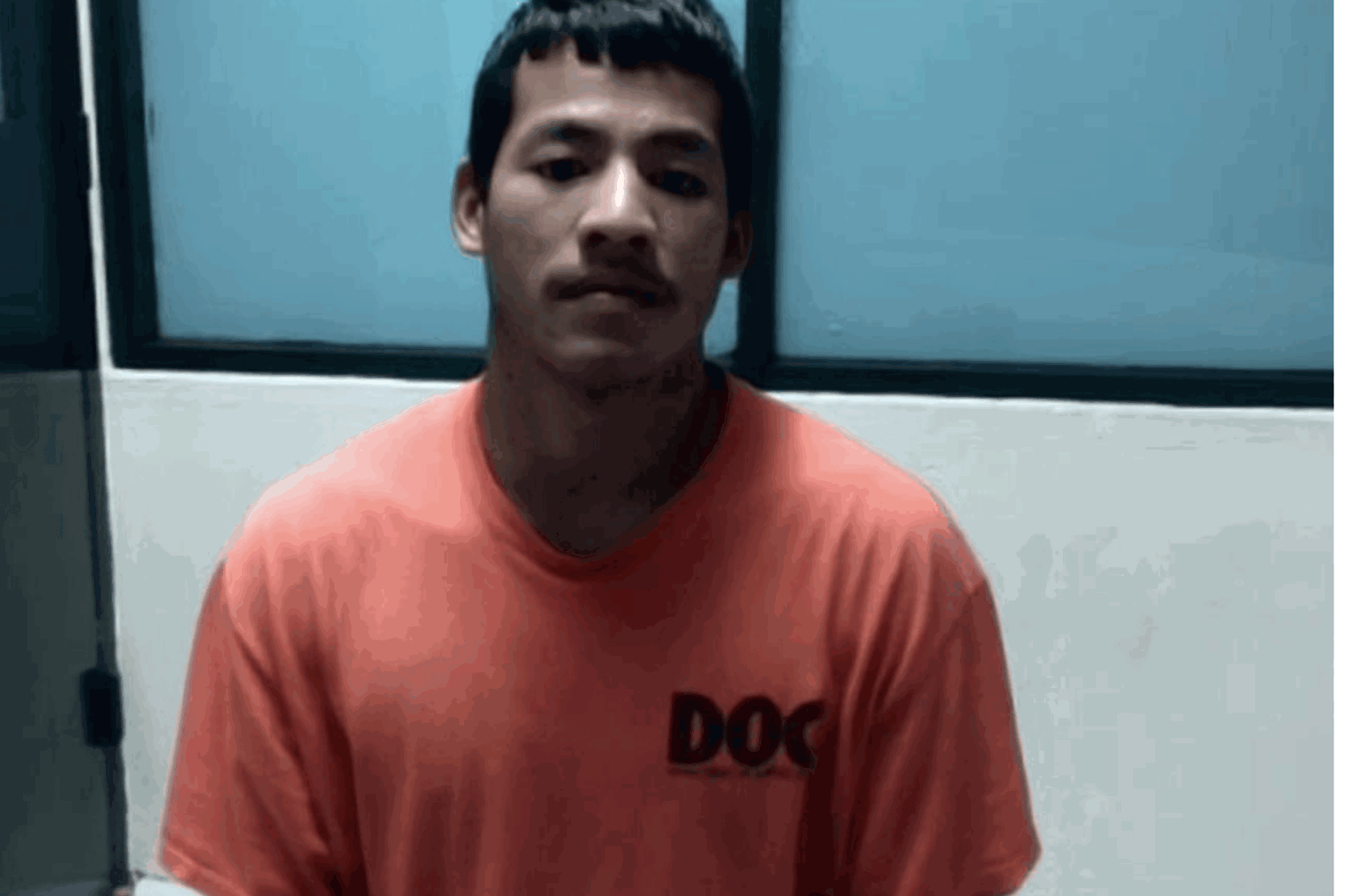 Stefen Camacho appears via Zoom from the Department of Corrections at his arraignment hearing on Thursday, Jan. 25, 2024, in the Superior Court of Guam. 