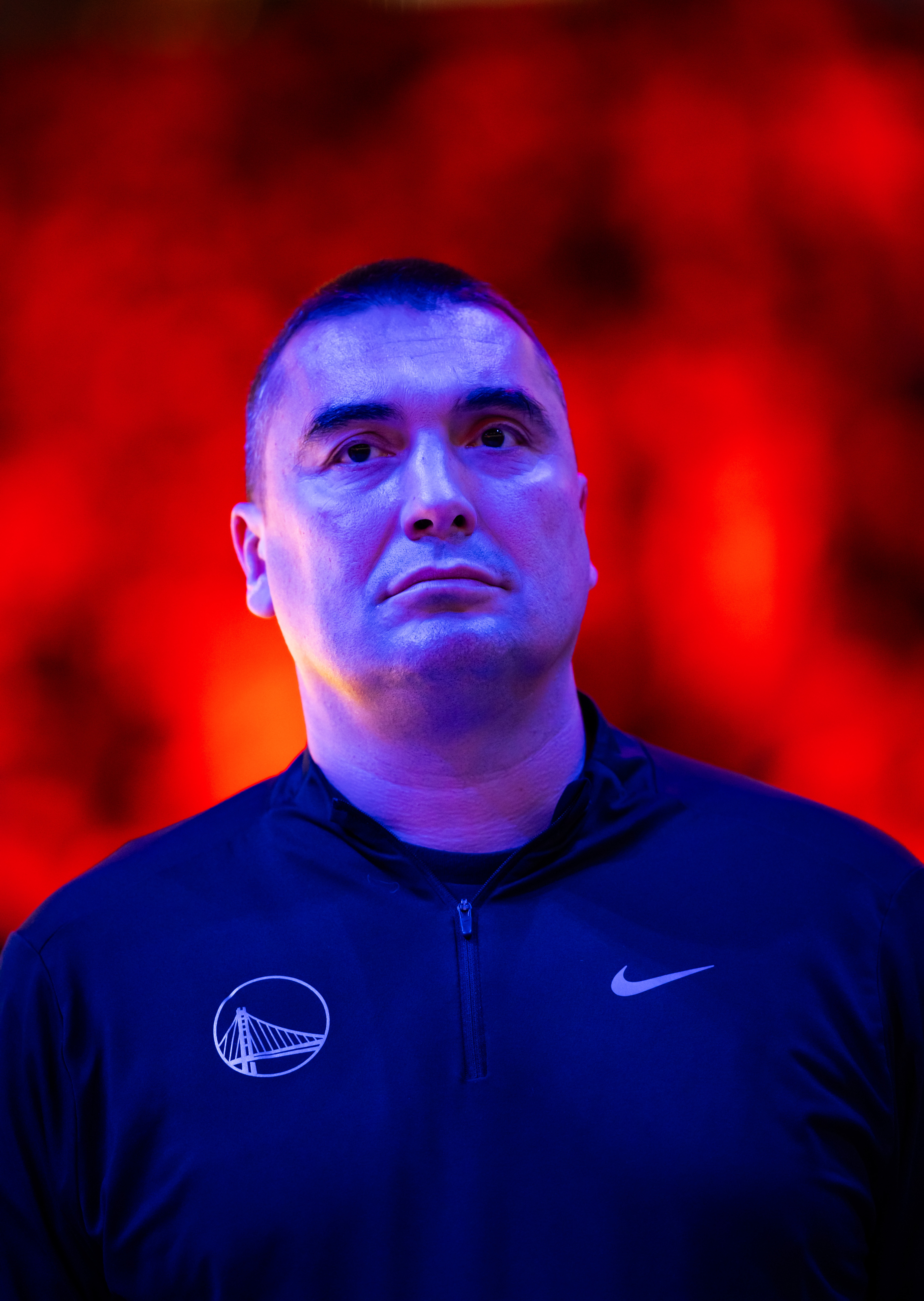 Nov 22, 2023; Phoenix, Arizona, USA; Golden State Warriors assistant coach Dejan Milojevic prior to the game against the Phoenix Suns at Footprint Center./