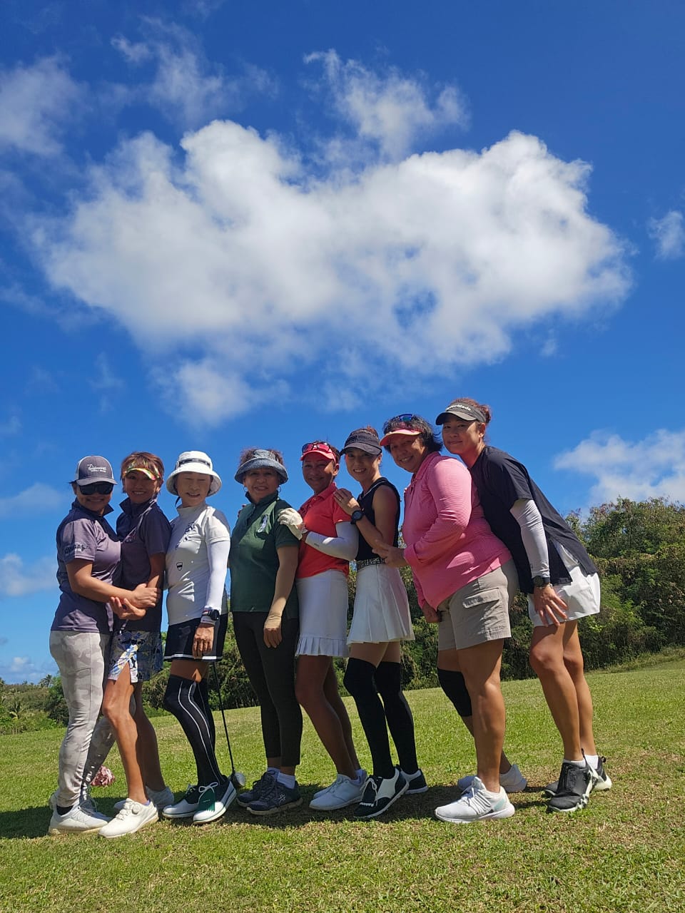 The CNMI Women's Golf Association  members pose for a photo during their January tournament at the Kingfisher Golf Links on Saturday.