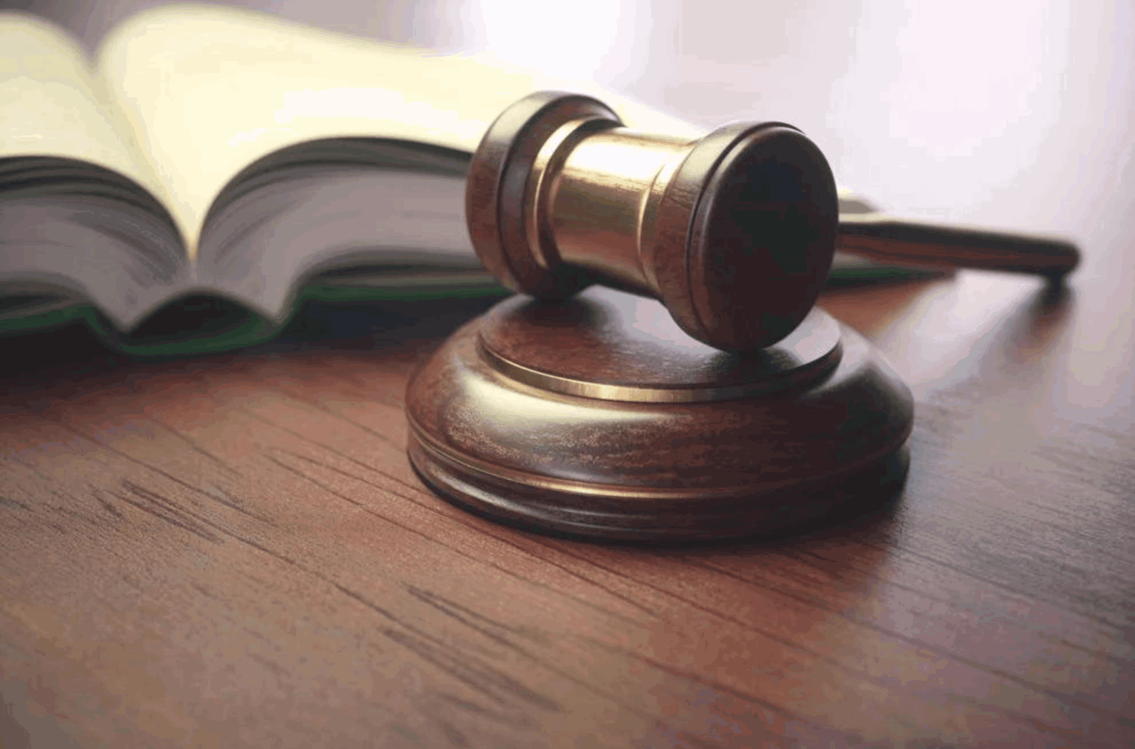 A gavel rests beside a book in this undated file photo. 