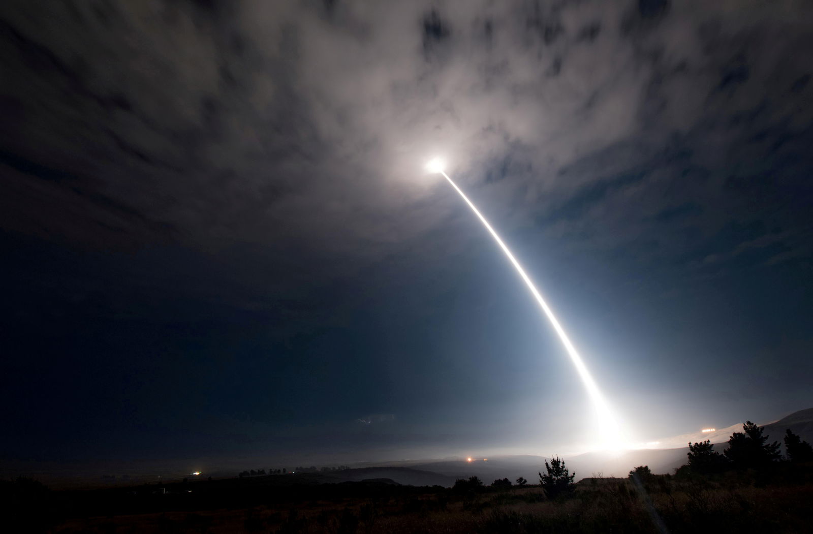 An unarmed Minuteman III intercontinental ballistic missile launches during an operational test at 2:10 a.m. Pacific Daylight Time at Vandenberg Air Force Base, California, U.S., August 2, 2017. Picture taken August 2, 2017. To Match Special Report USA-NUCLEAR/ICBM U.S.