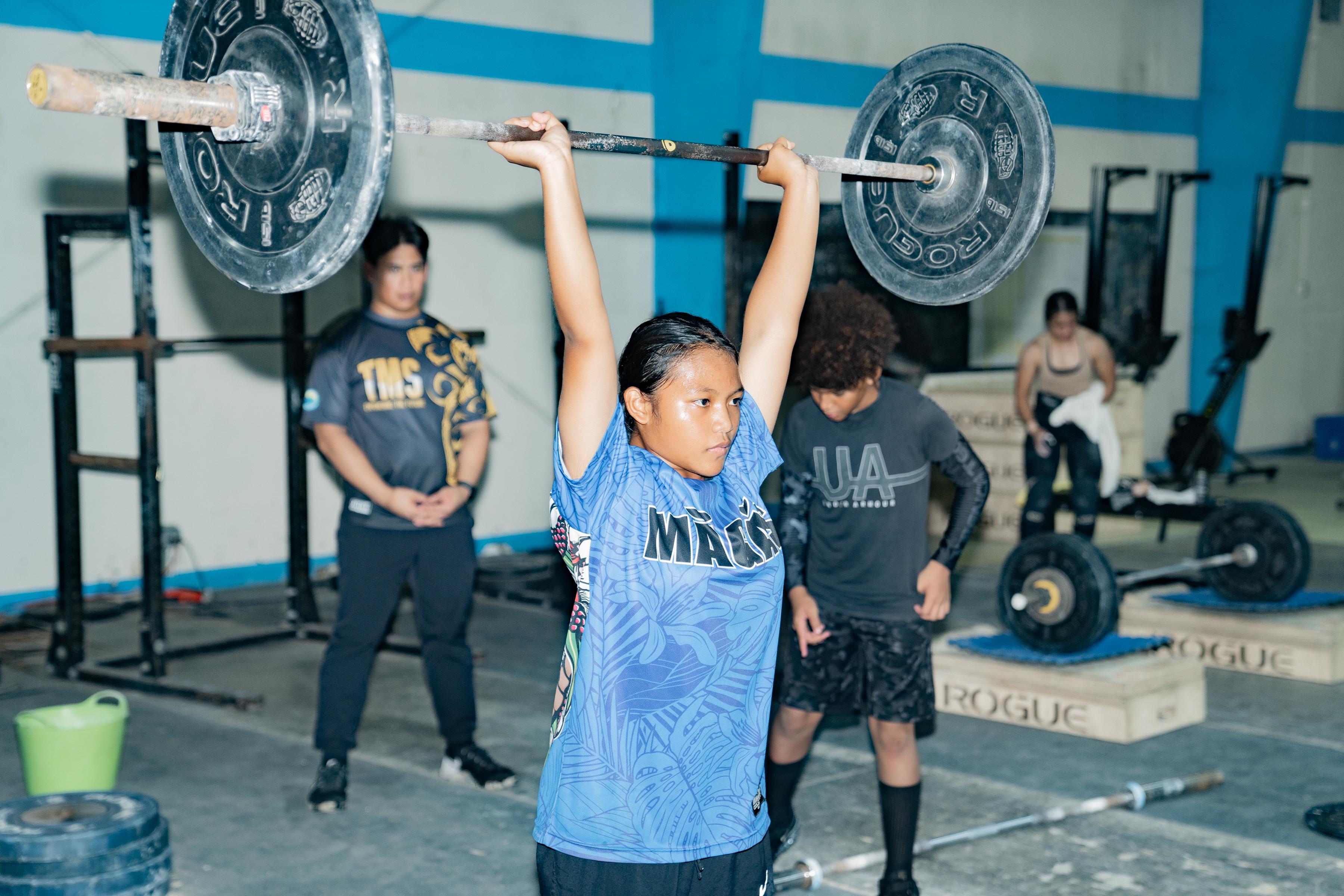 Jannie Manglona trains under Angel San Nicolas and HD Weightlifting Academy CNMI at GetFitCNMI gym.