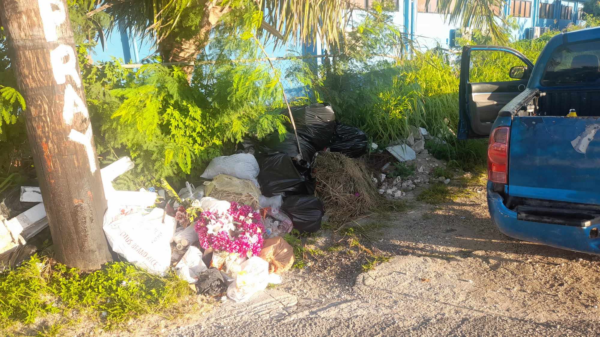 Some individuals continue to dump their household trash at the Chalan Kanoa cemetery.