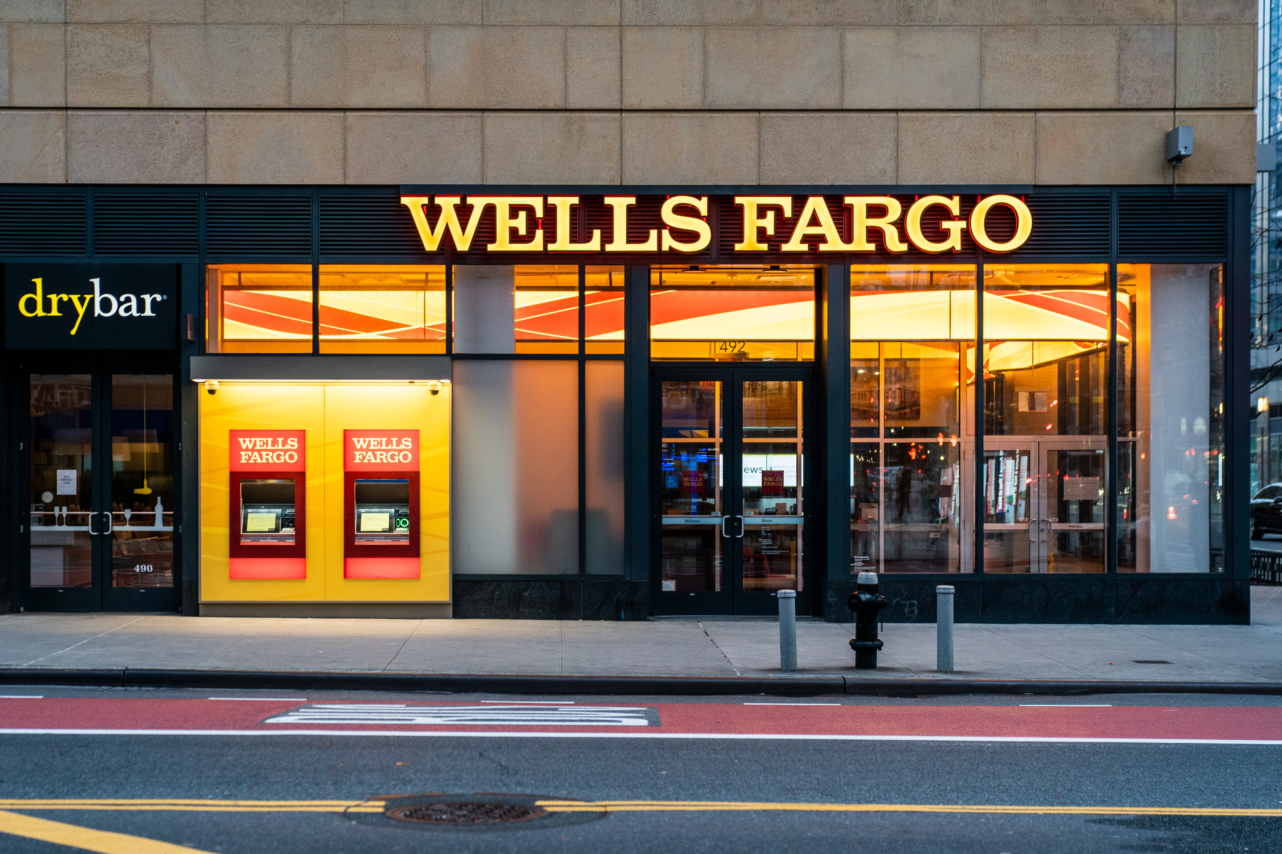 Wells Fargo Bank branch is seen in New York City, U.S., March 17, 2020. 