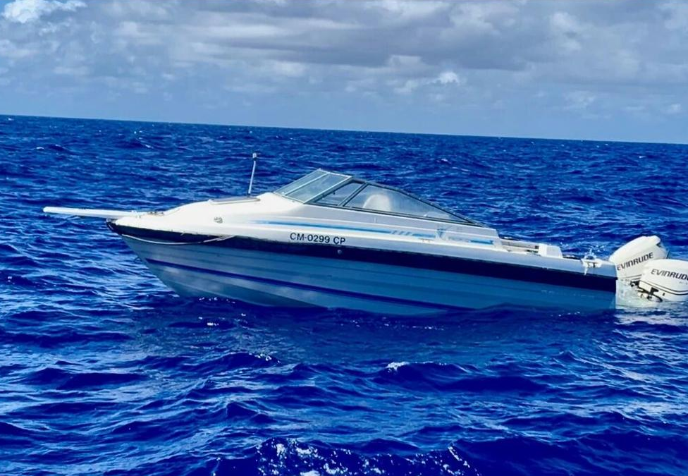Six distressed boaters were rescued Saturday, Jan. 6, 2024, about 30 miles off the shores of Guam by the U.S. Coast Guard and other agencies.