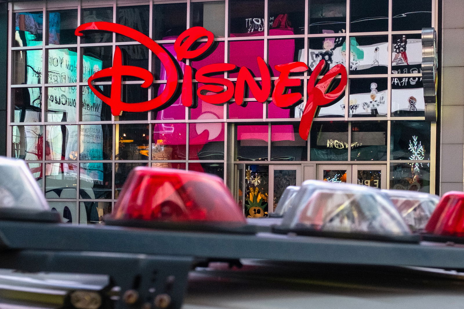 The logo of the Times Square Disney store is seen in Times Square, New York City, U.S. December 5, 2019. 