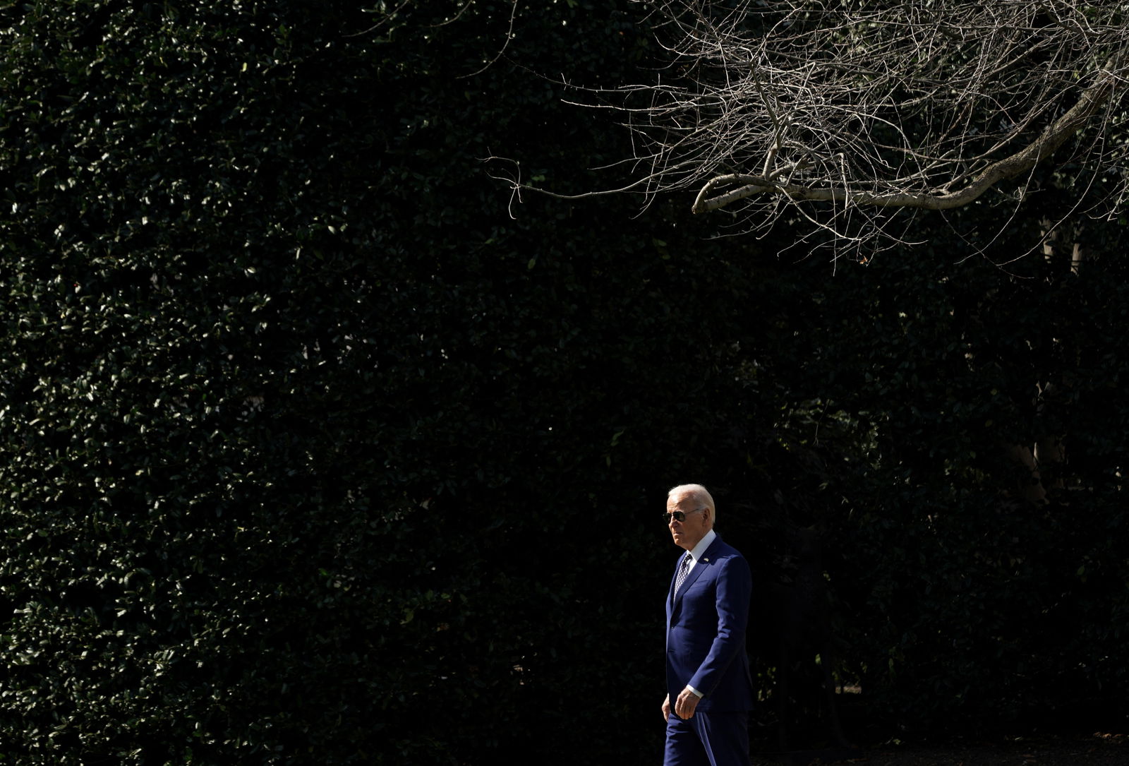 U.S. President Joe Biden departs for New York from the White House in Washington, U.S., February 26, 2024. 