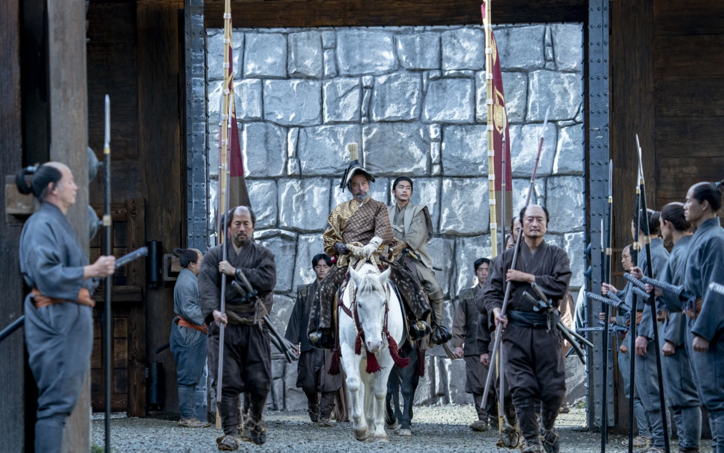 Hiroyuki Sanada as Yoshii Toranaga, center, in a scene from “Shogun.”
