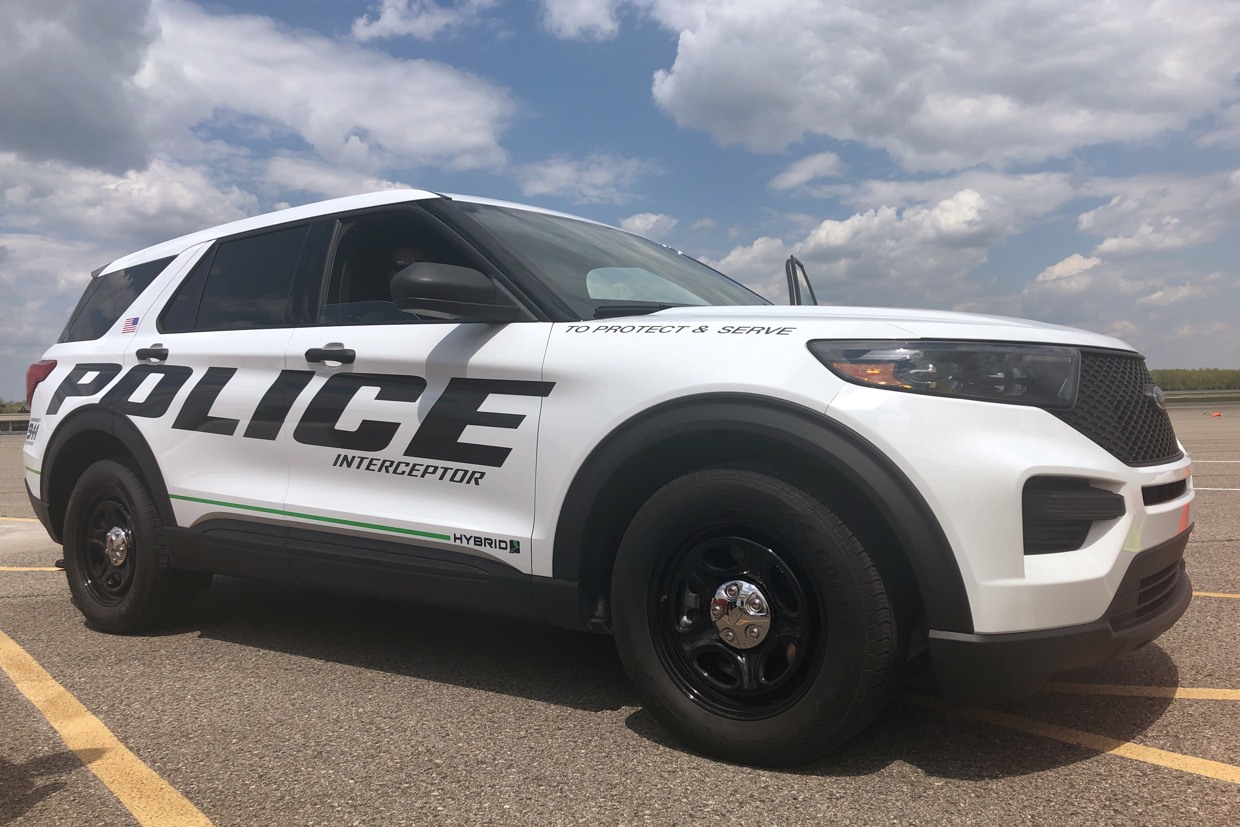 A 2020 Ford Explorer hybrid police vehicle is unveiled in Dearborn, Michigan, U.S., May 15, 2019. Picture taken May 15, 2019. 