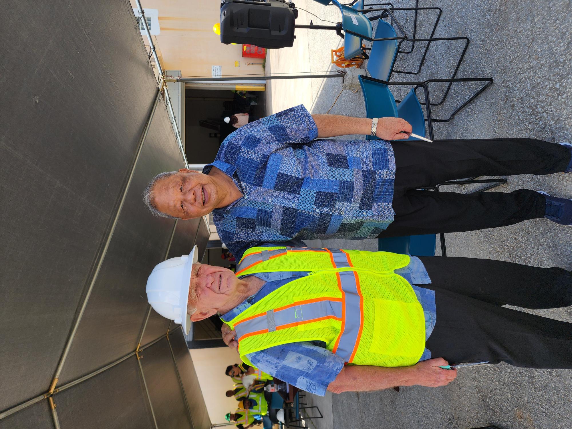 Federal Judge David O. Carter with acting Gov. David M. Apatang.