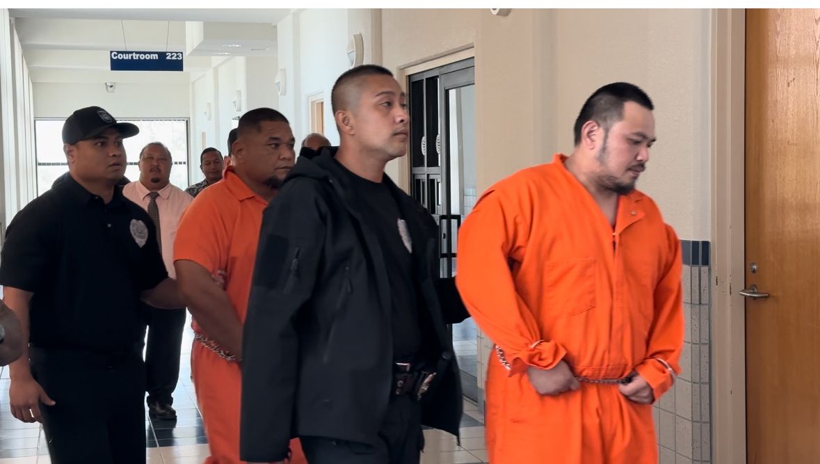 Escorted by a Corrections officer, Kevin Cabrera Sanchez, right, enters the courtroom for a bail hearing on Wednesday.