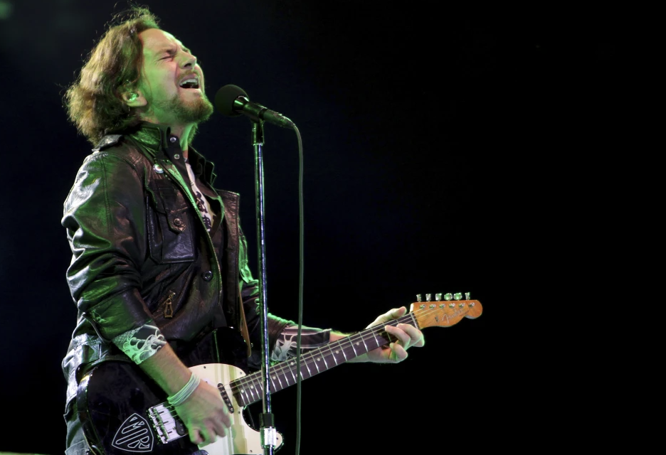Pearl Jam’s lead vocalist Eddie Vedder performs in concert in Sao Paulo, Brazil on Nov. 3, 2011.