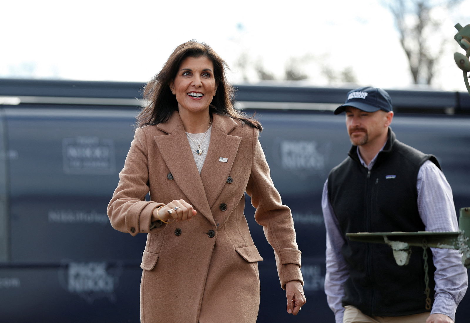 Republican presidential candidate and former U.S. Ambassador to the United Nations Nikki Haley makes a campaign visit ahead of the Republican presidential primary election in Sumter, South Carolina, U.S. February 19, 2024. 