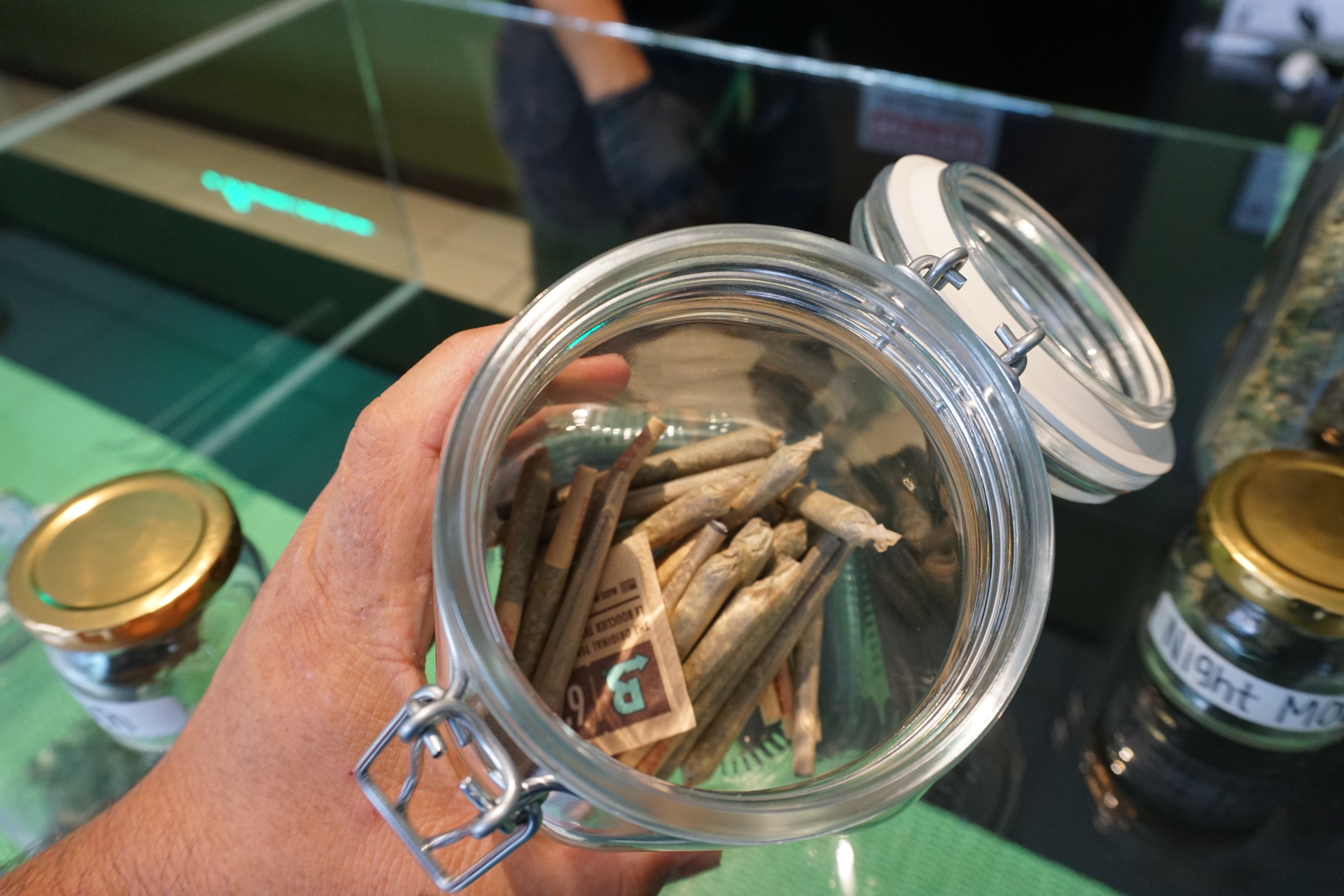 Chris Meyers says the price of half-gram prerolls range between $5 and $7 depending on the strain.