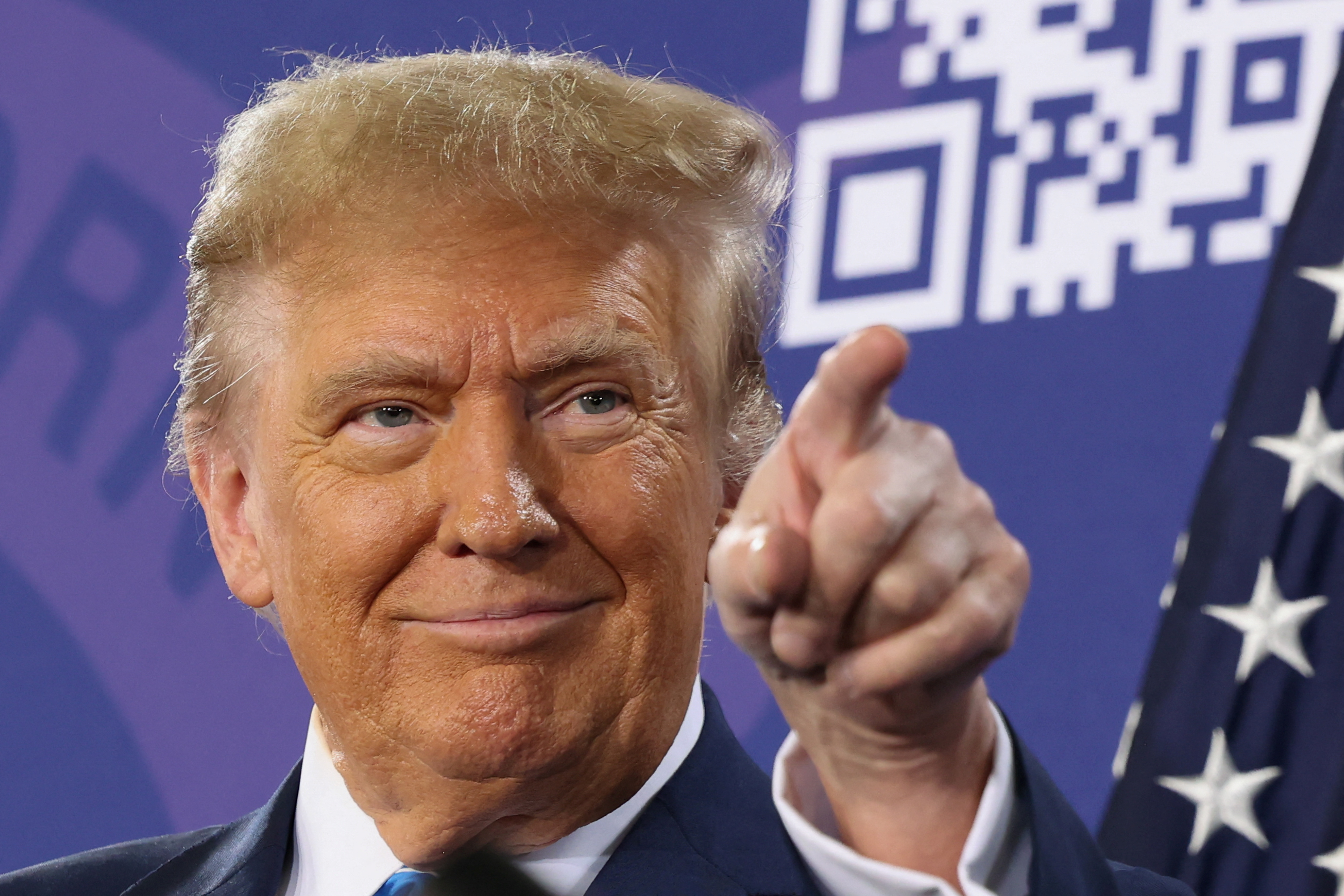 Republican presidential candidate and former U.S. President Donald Trump holds a campaign rally ahead of the Republican caucus in Las Vegas, Nevada, U.S., January 27, 2024. 