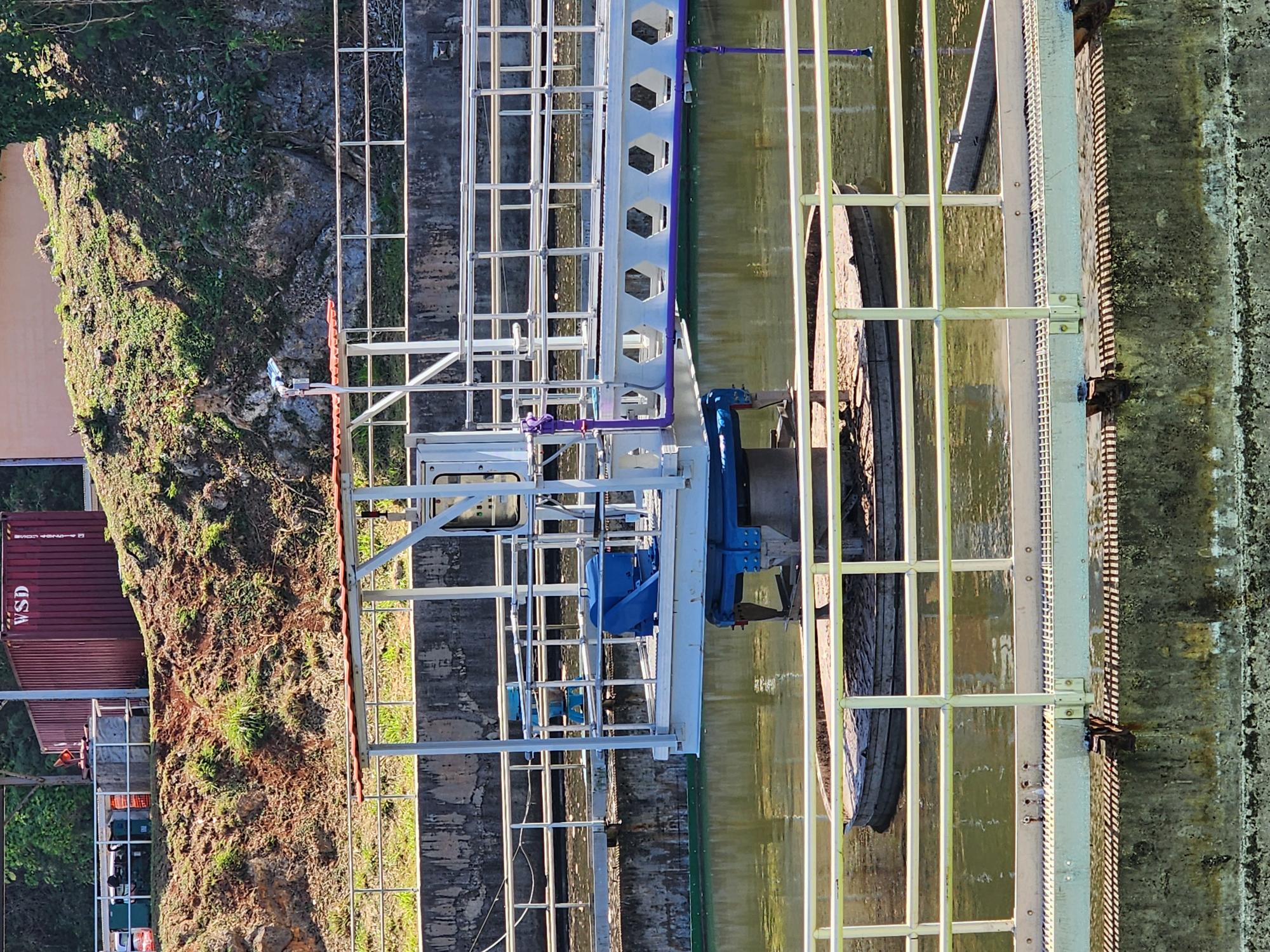The new Sadog Tasi Wastewater Treatment Plant clarifier.