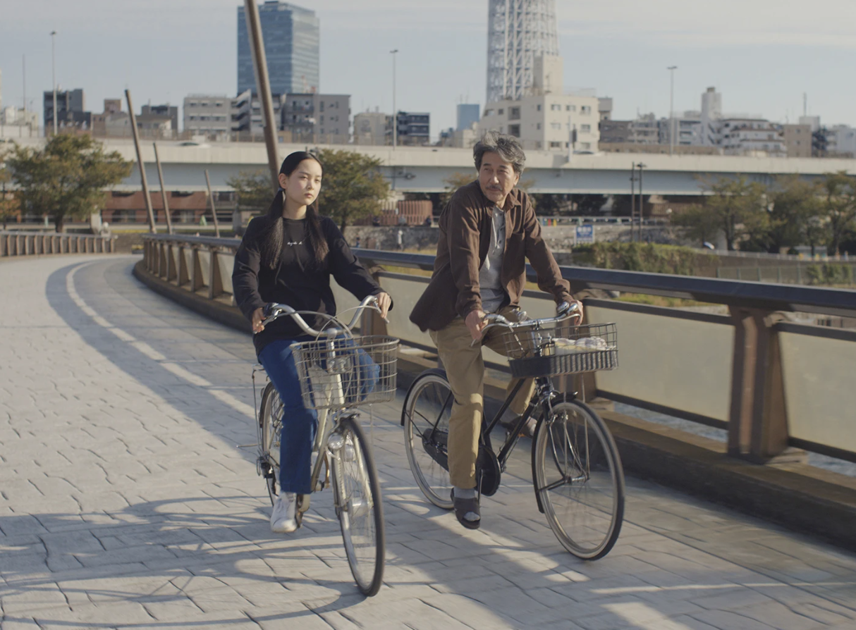 Koji Yakusho, right, and Arisa Nakano in a scene from “Perfect Days.”