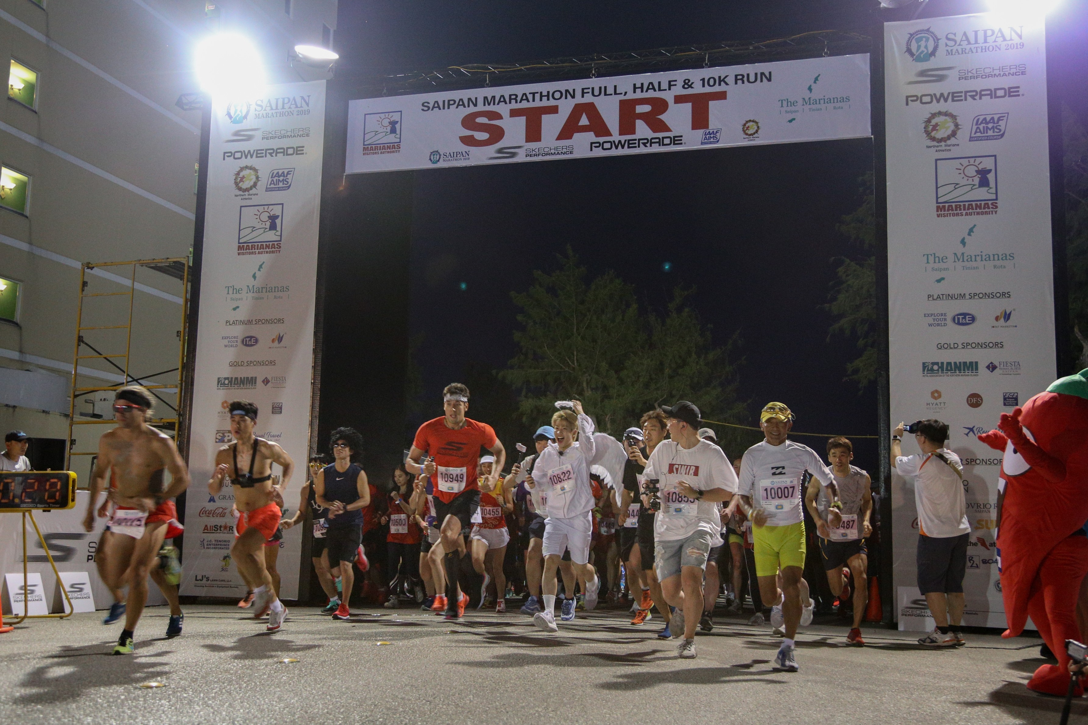 Runners take to the course at Saipan Marathon 2019. Saipan Marathon 2024 will be held on March 9 under the exclusive title sponsorship of Skechers.