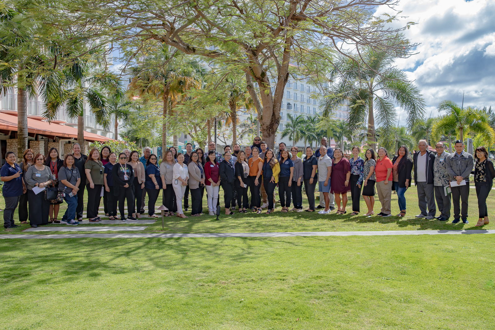 Participants of a community stakeholder meeting held Tuesday at the Crowne Plaza Resort Saipan pose for a photo. The gathering was held as part of a community health assessment facilitated by the Commonwealth Healthcare Corporation and RedStar International, in partnership with multiple community agencies and stakeholders.