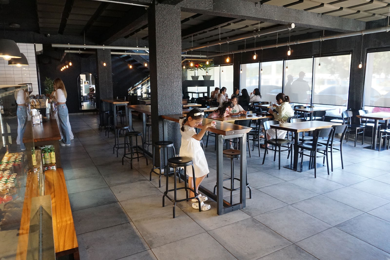 Cha Café customers on Feb. 27, 2024.