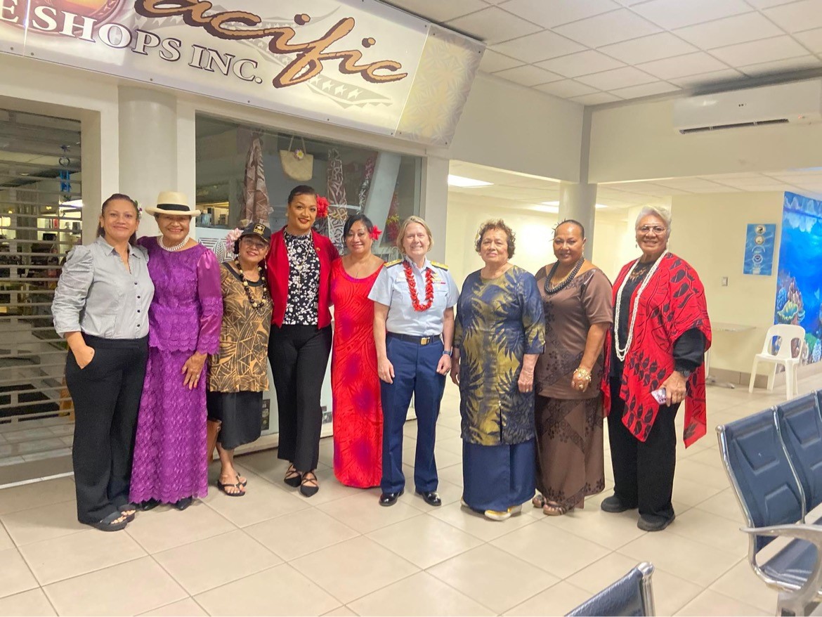 Amata and Admiral Fagan with some of the veterans from American Samoa.
