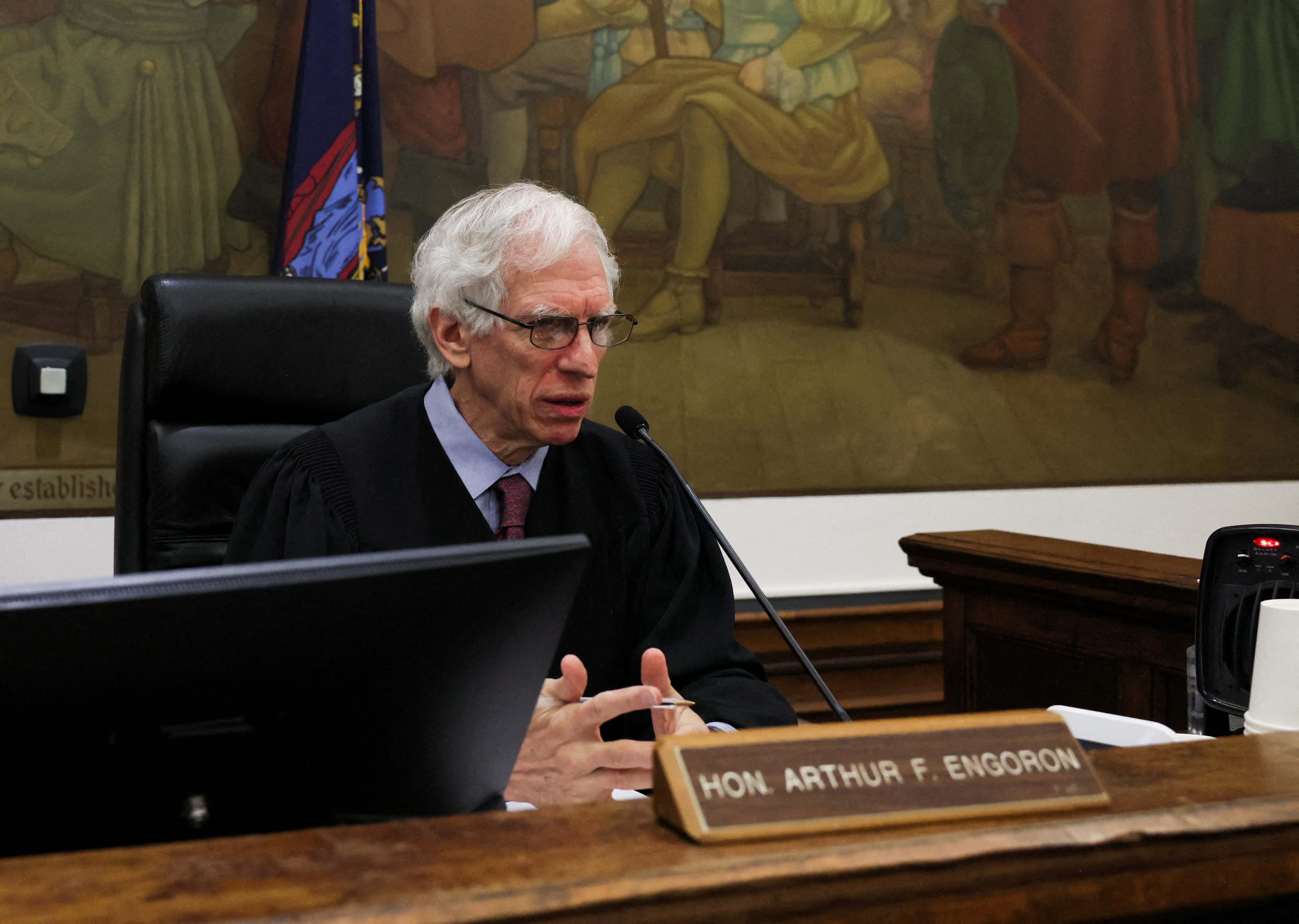 Judge Arthur F. Engoron attends the Trump Organization civil fraud trial, in New York State Supreme Court in the Manhattan borough of New York City, U.S., November 6, 2023. 