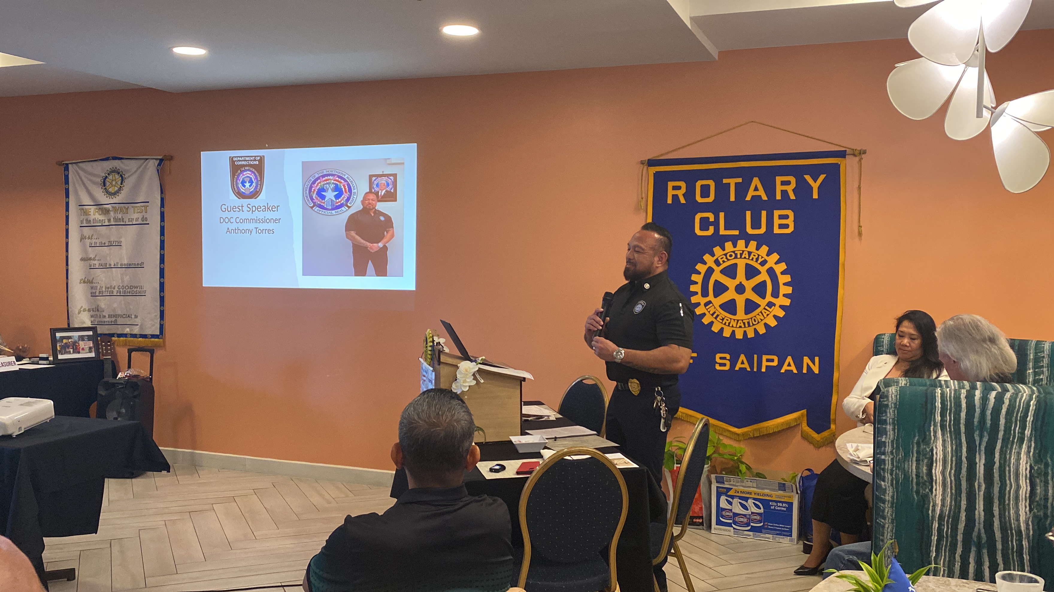 At a recent meeting of the Rotary Club of Saipan at Crown Plaza Resort, Department of Corrections Commissioner Anthony Torres spoke about the power of emotional intelligence and "warrior leadership" in fostering change and building peace.