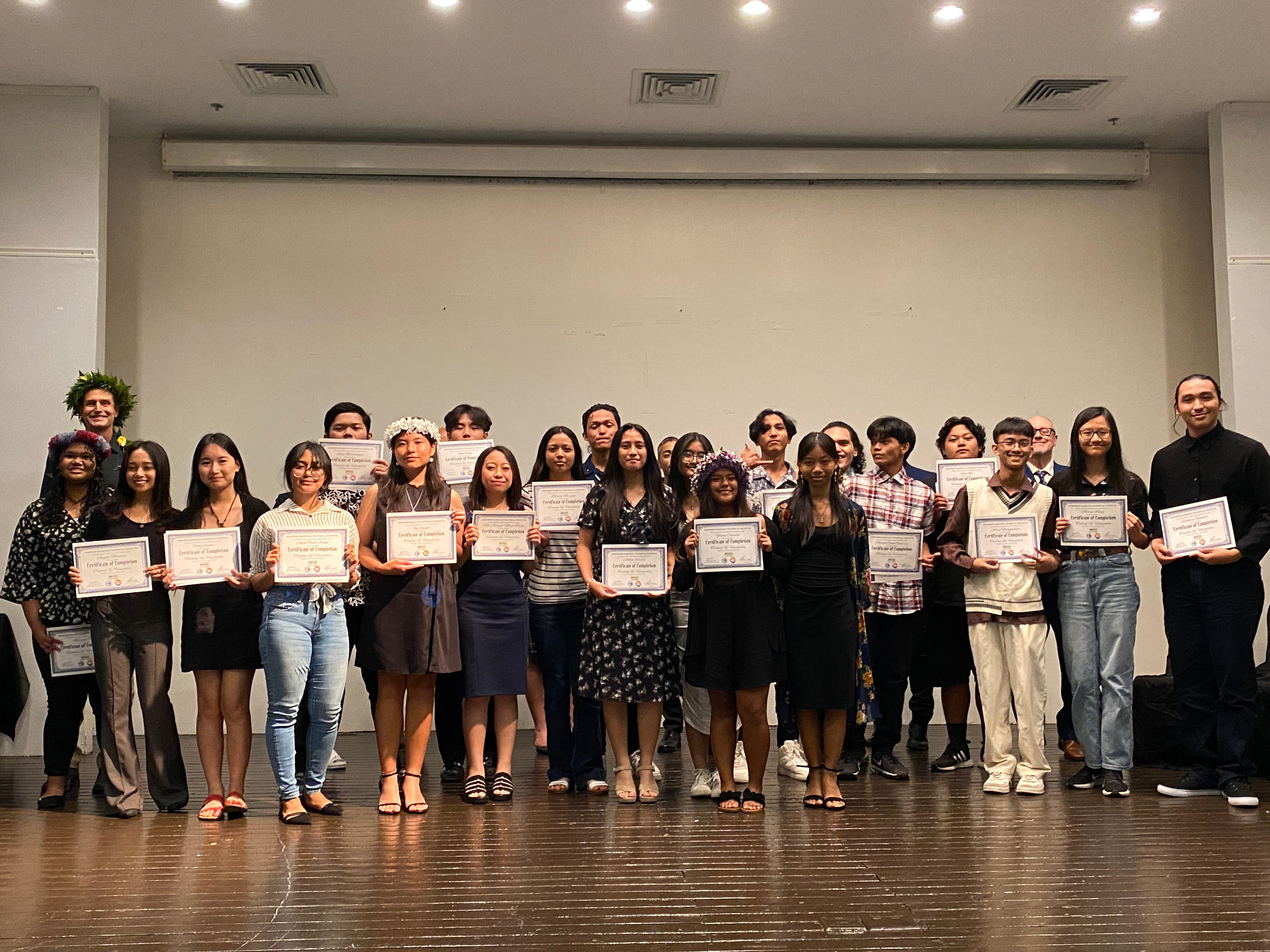 Marianas High School graduated 21 students.