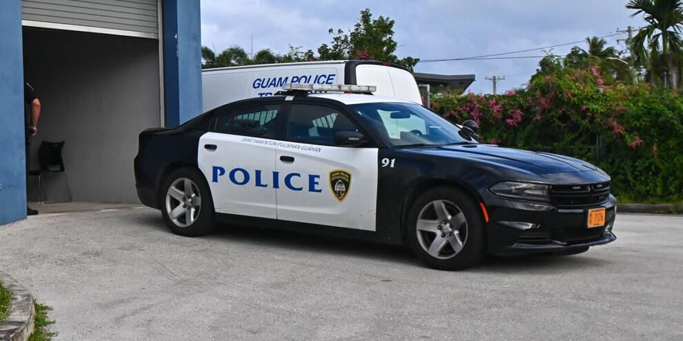 Guam Police Department vehicles parked at the central precinct in Sinajana on Tuesday, Jan. 2, 2024, in Sinajana. 