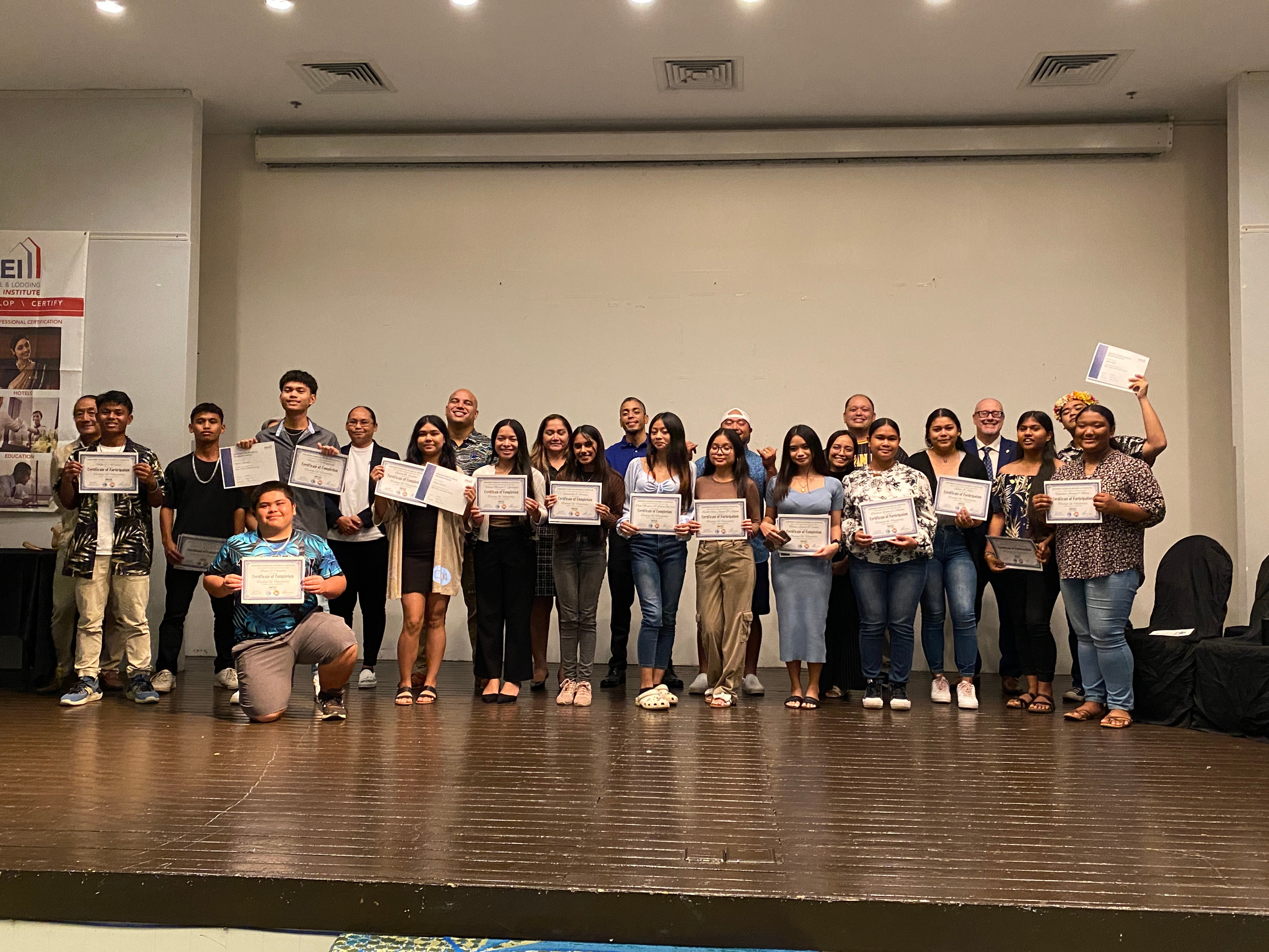 Kagman High School graduated 21 students.