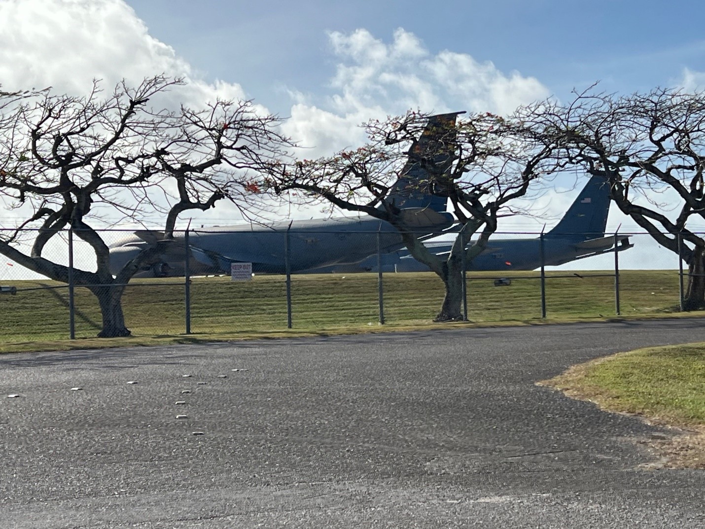 U.S. Air Force KC-135 at the Francisco C. Ada/Saipan International Airport on Feb. 10, 2024.