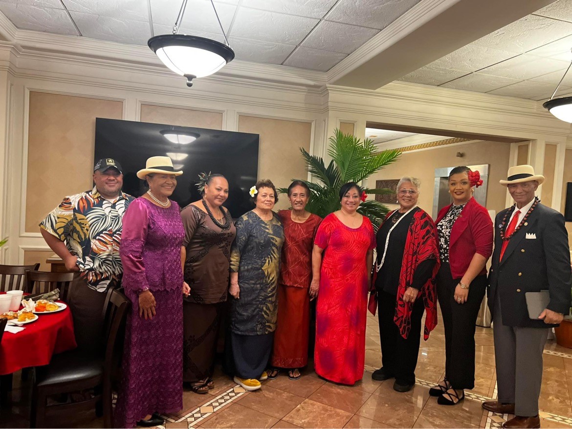 From left, Mariota Tuiasosopo, Fa’alagiga Glaude, High Chief Fanene, Uifa’atali Amata, Rep. Fa’aui Vaitautolu, Leafaina Tavai, Ipu Lefiti, Arrianna Princess Auva’a and Andre Glaude.