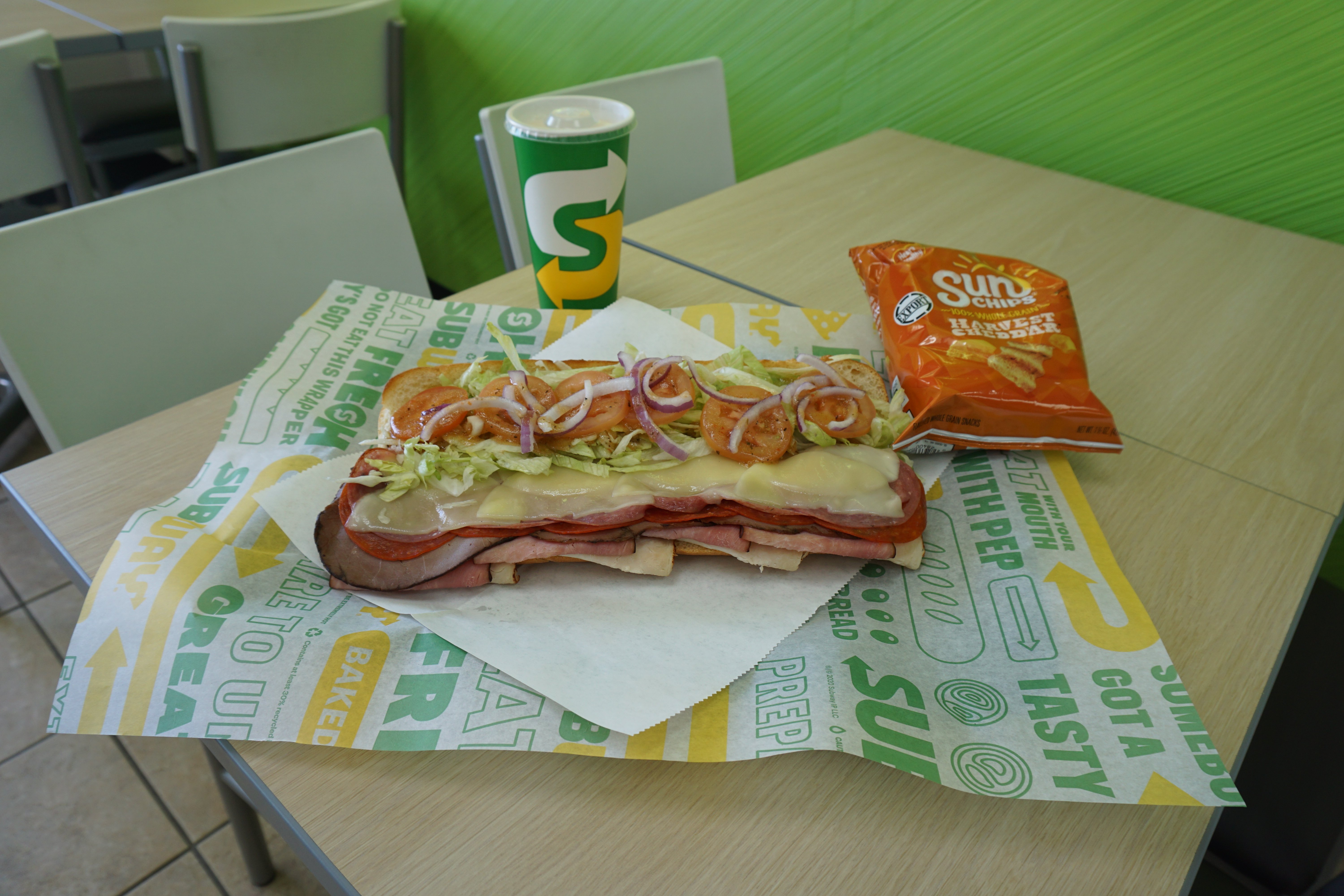 If you have a huge appetite, #33 The Beast comes loaded with pepperoni, salami, turkey, ham, roast beef, parmesan vinaigrette, lettuce, tomatoes, and double the provolone. 