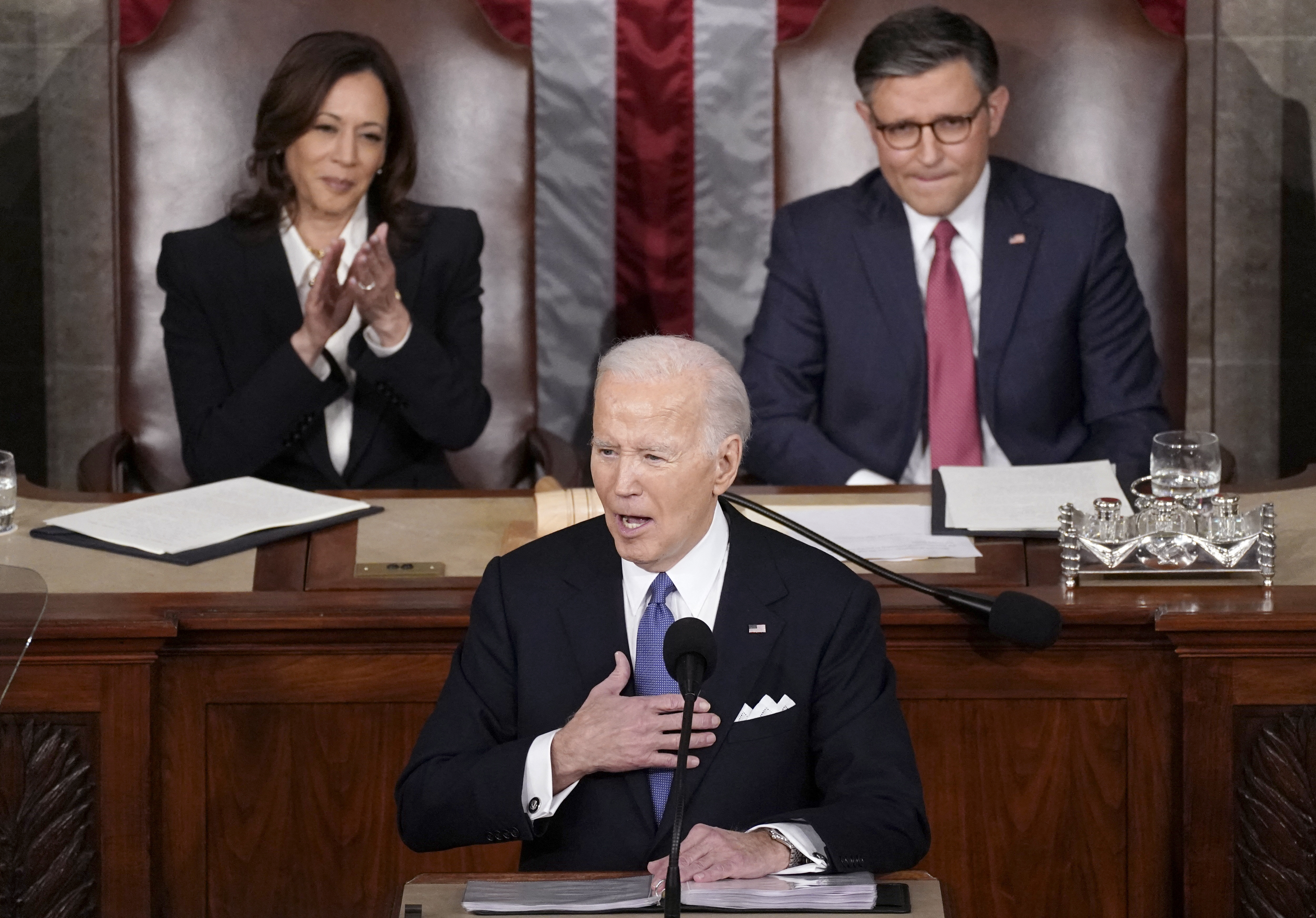 U.S. President Joe Biden delivers the State of the Union address to a joint session of Congress in the House Chamber of the U.S. Capitol in Washington, U.S., March 7, 2024./File Photo