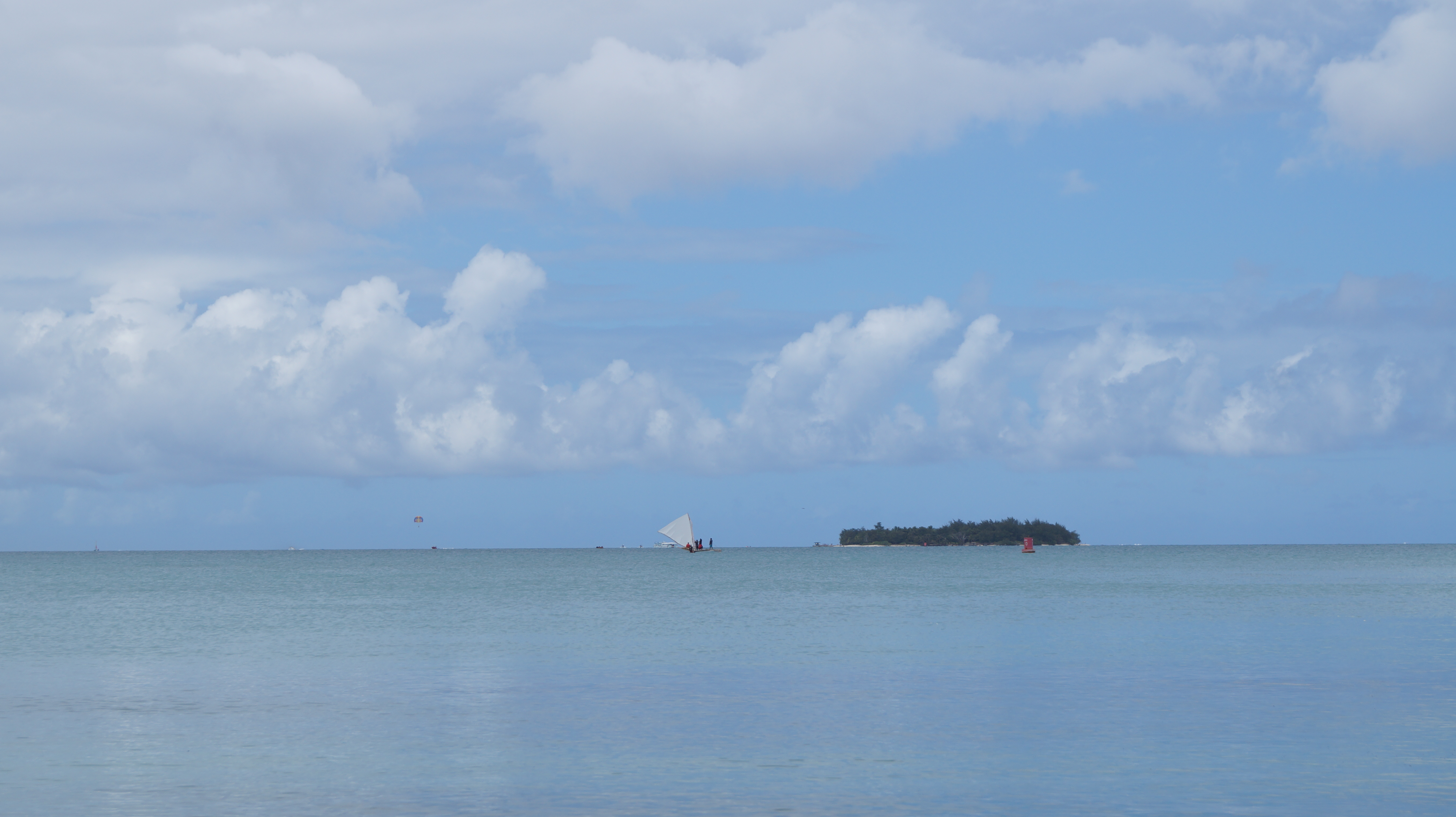 Mikaela sails for the first time in the Saipan Lagoon on March 9.