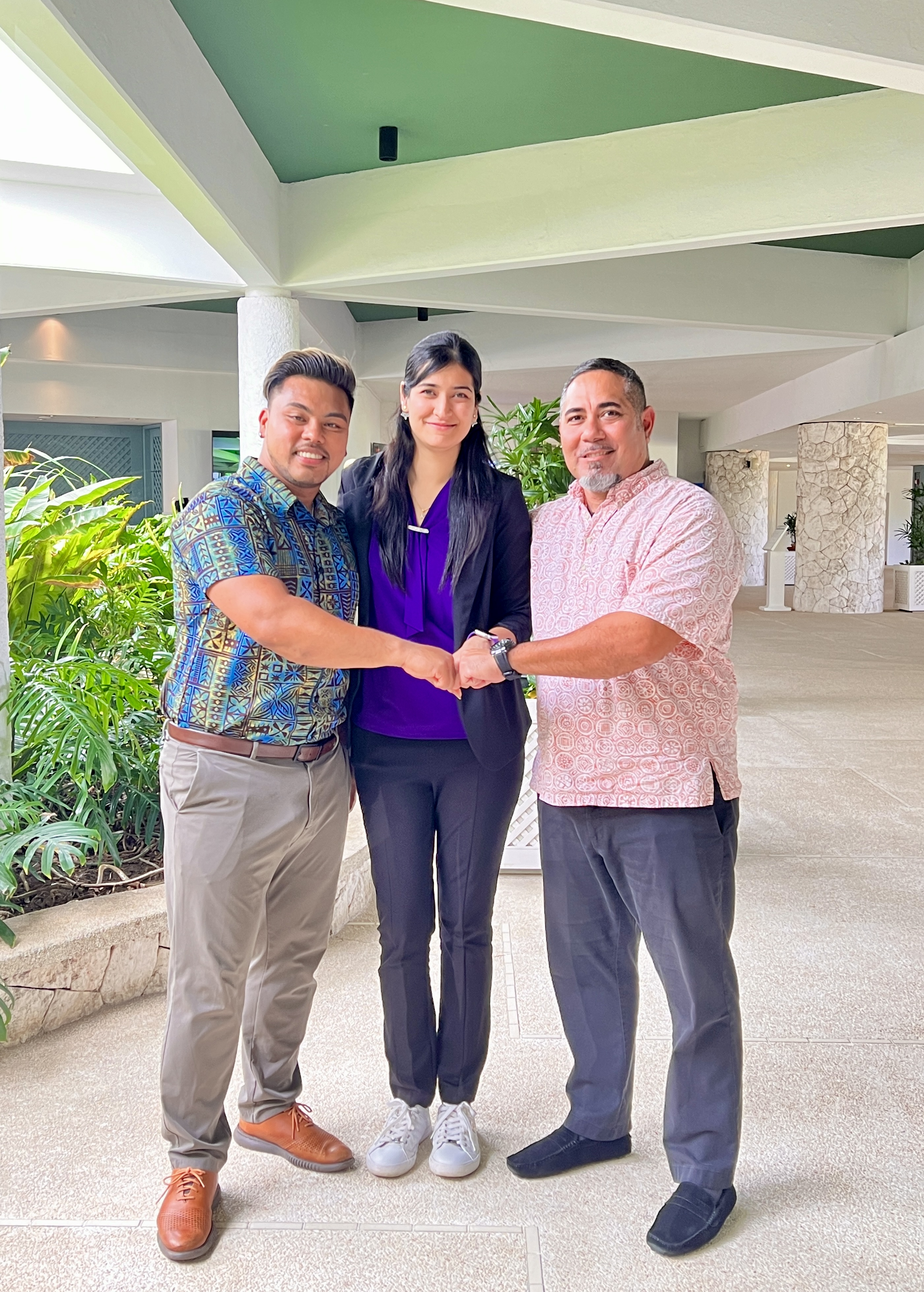 From left, Dr. Bobby Cruz, Dr. Ria Nathrani and Asapmar Ogumuro. Not in photo is Dr. Annettee Pladevega-Sablan.