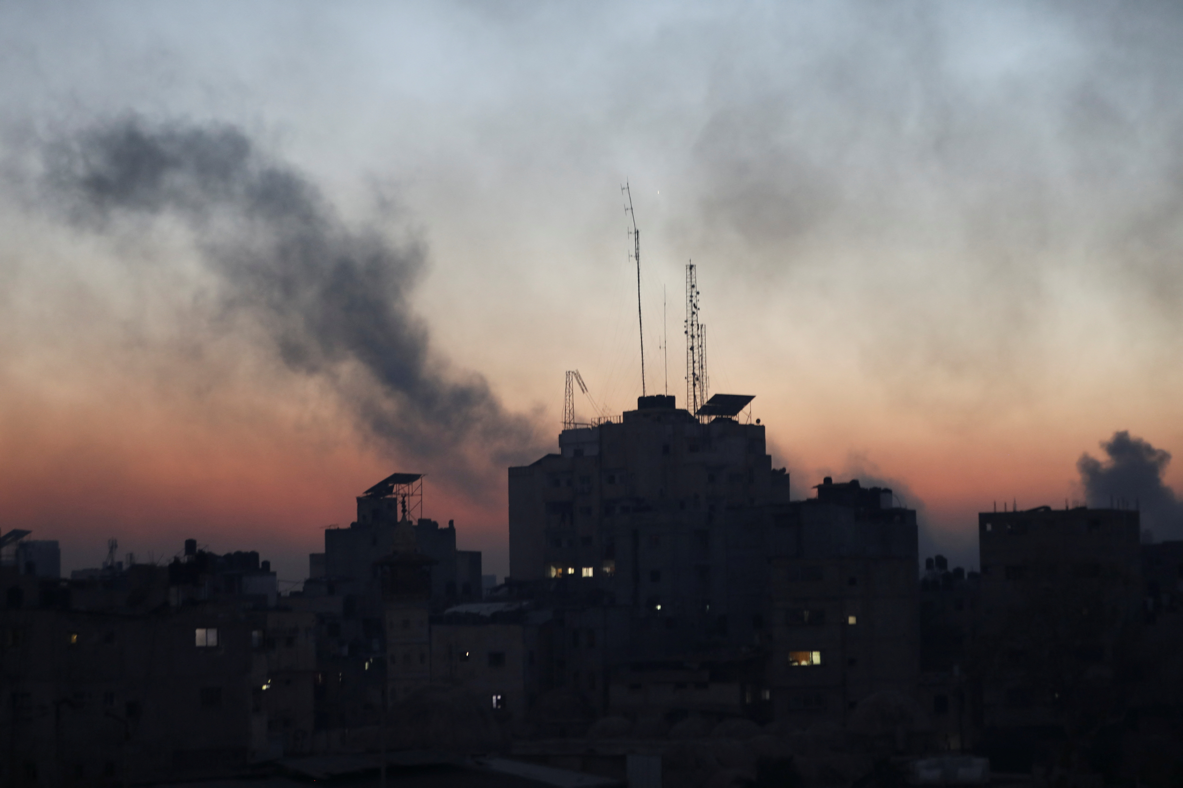 FILE PHOTO: Smoke rises during an Israeli raid at Al Shifa hospital and the area around it, amid the ongoing conflict between Israel and the Palestinian Islamist group Hamas, in Gaza City, March 20, 2024. 