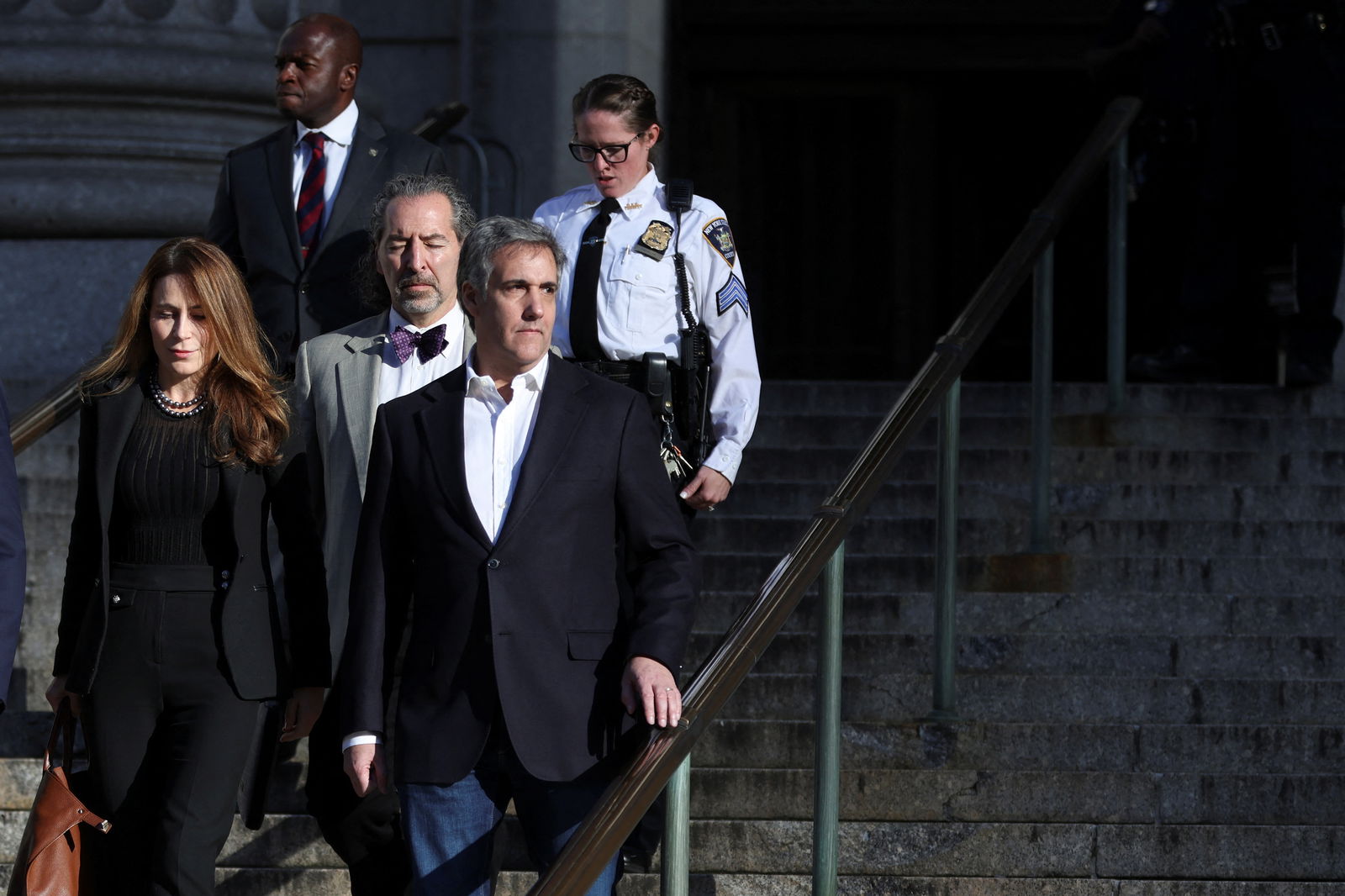 FILE PHOTO: Former attorney for former U.S. President Donald Trump, Michael Cohen, walks outside New York State Supreme Court after attending the Trump Organization civil fraud trial, in the Manhattan borough of New York City, U.S., October 25, 2023. 