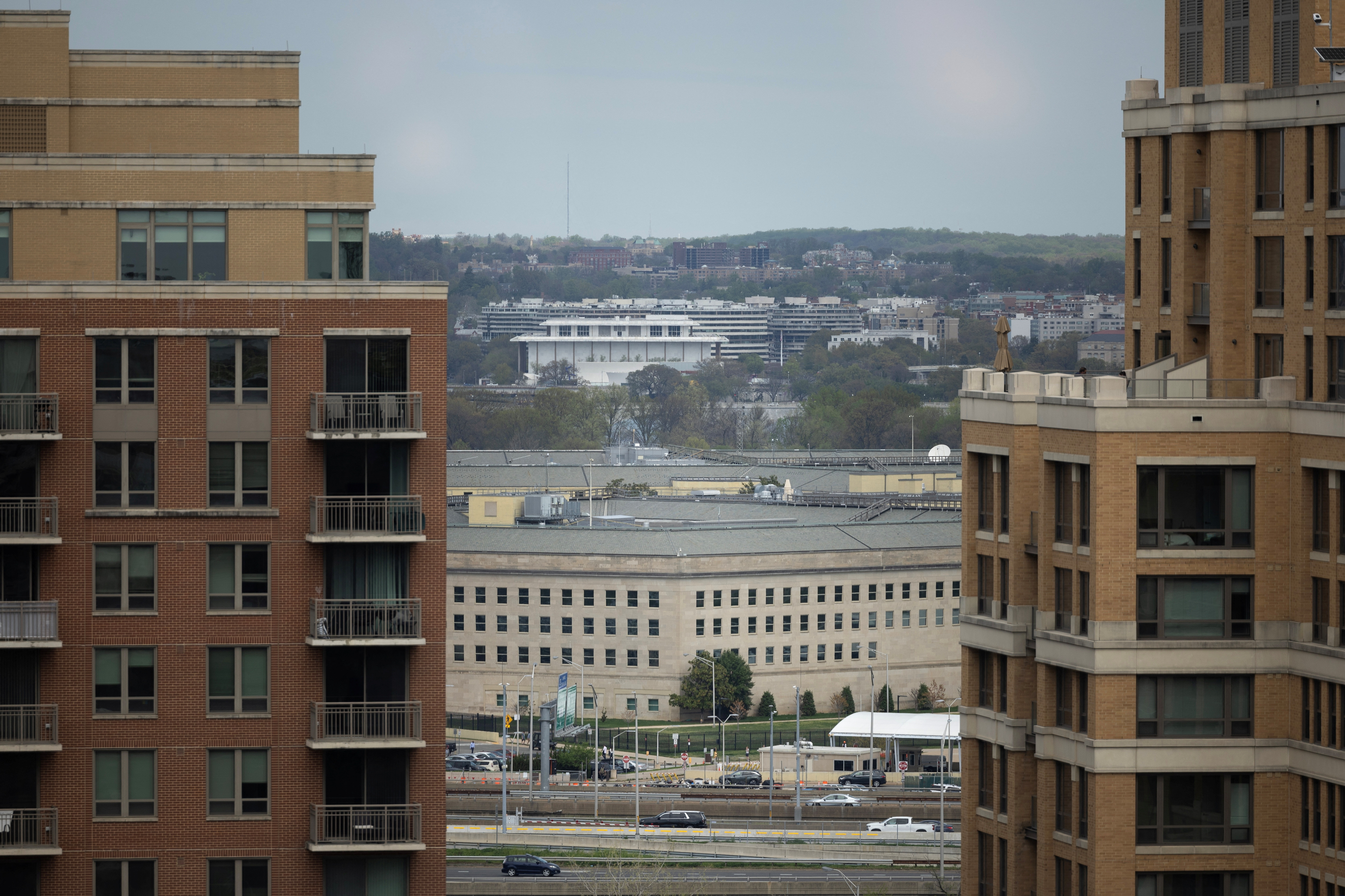 FILE PHOTO: The Pentagon building is seen in Arlington, Virginia, U.S, April 6, 2023. 