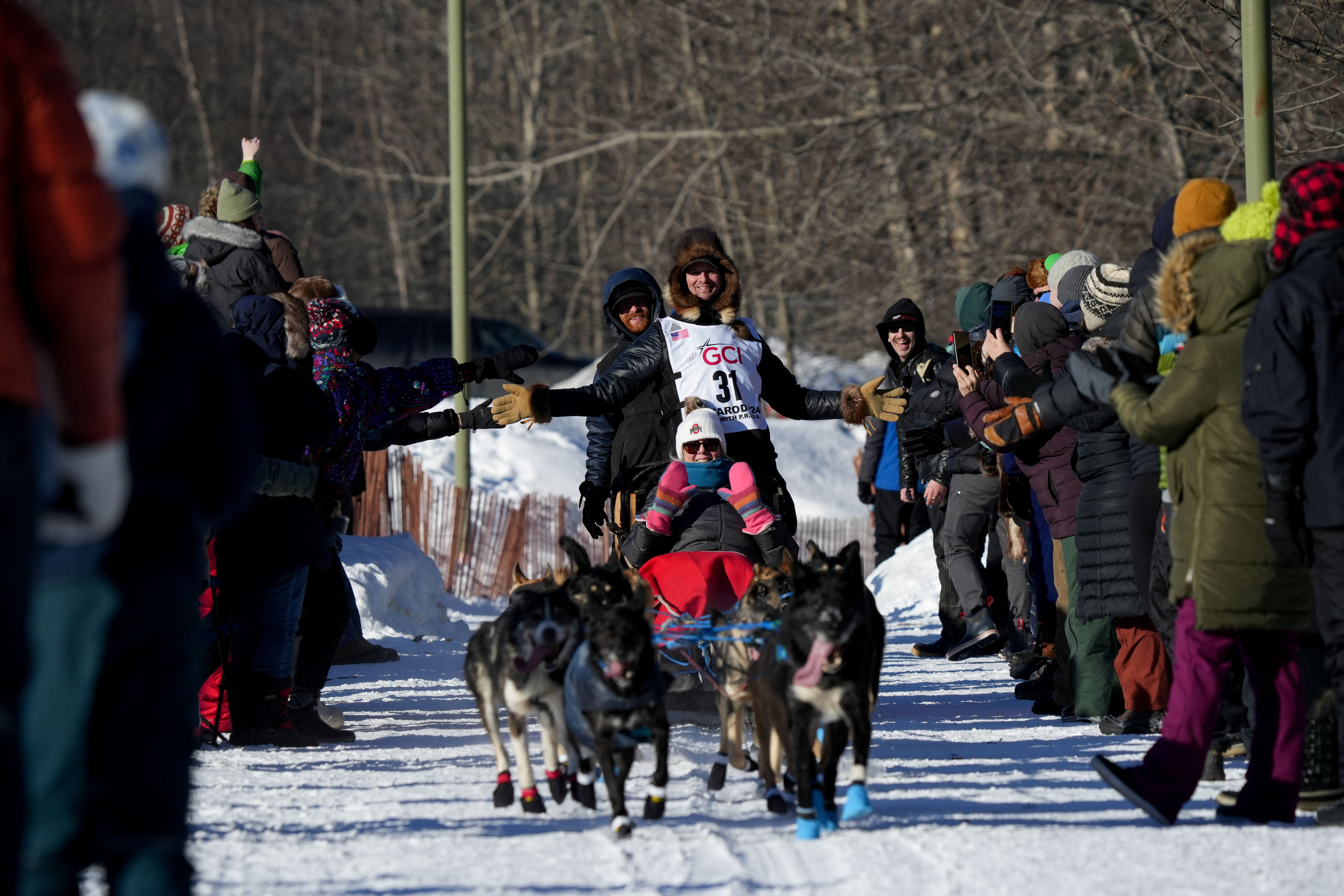 Matthew Failor participates in the ceremonial start of the 52nd Iditarod Trail Sled Dog Race in Anchorage, Alaska, U.S. March 2, 2024. 