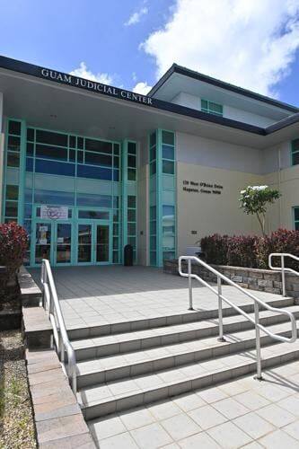 The North entrance to the Guam Judicial Center as seen Feb. 12, 2024 in Hagåtña. 