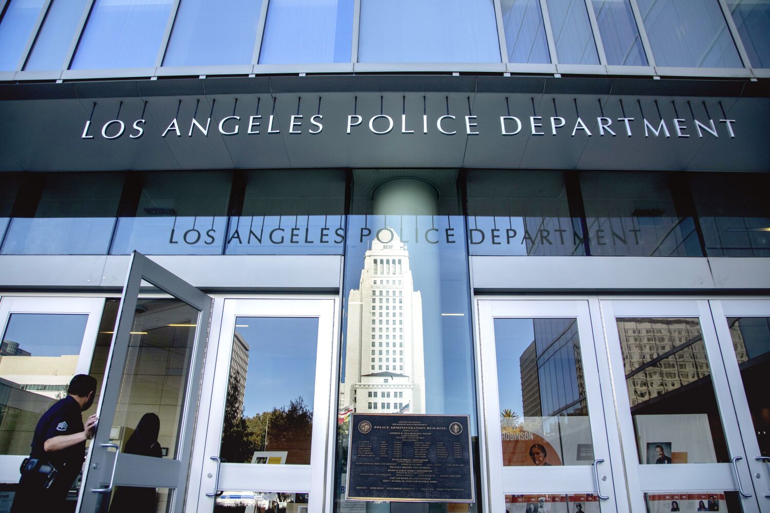The Los Angeles Police Department Headquarters is seen on Feb. 8, 2022, in Los Angeles. (Myung J. Chun/Los Angeles Times/TNS)
