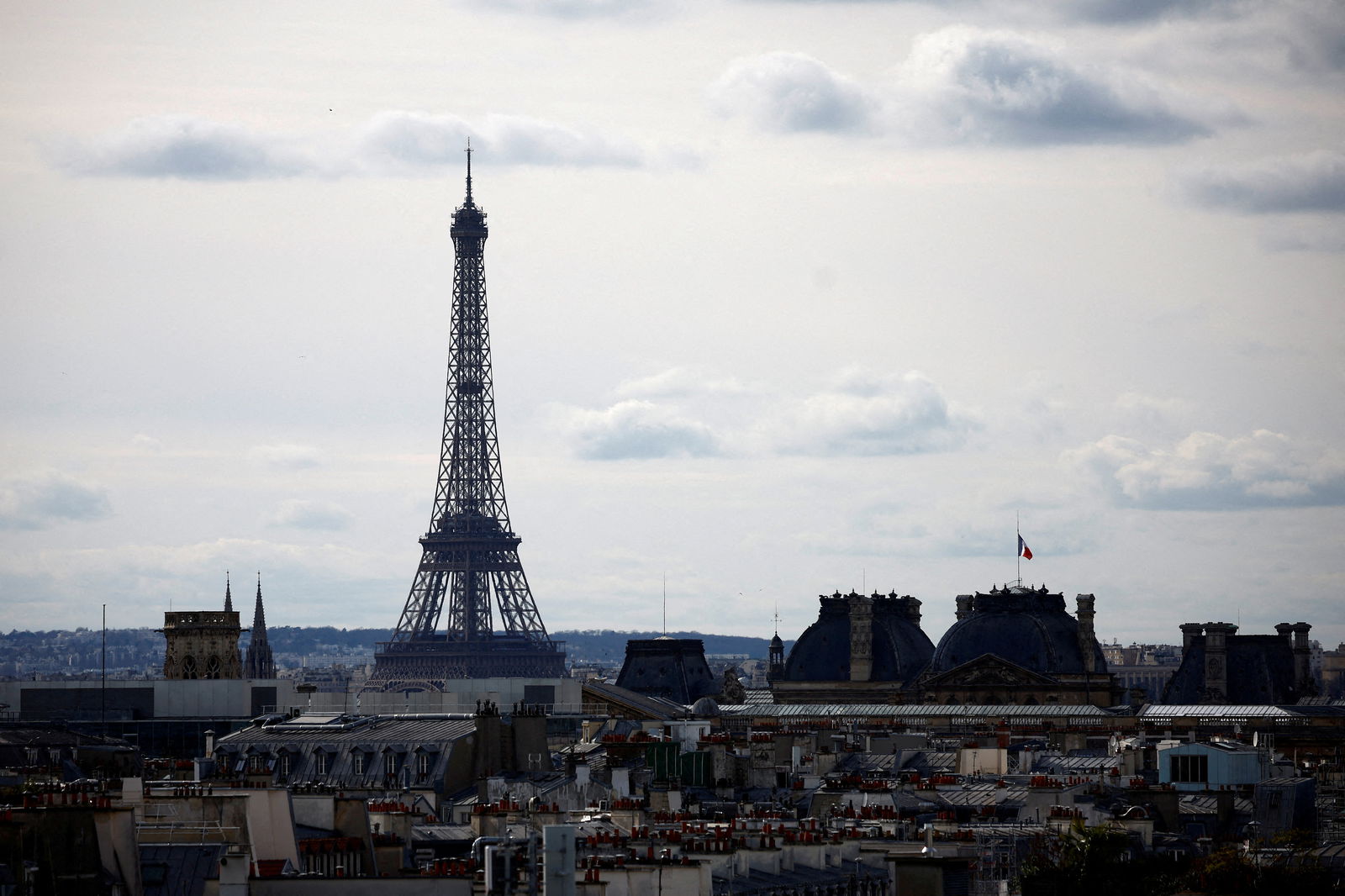 FILE PHOTO: A view shows the Eiffel Tower and rooftops of Paris, France, March 16, 2024. 