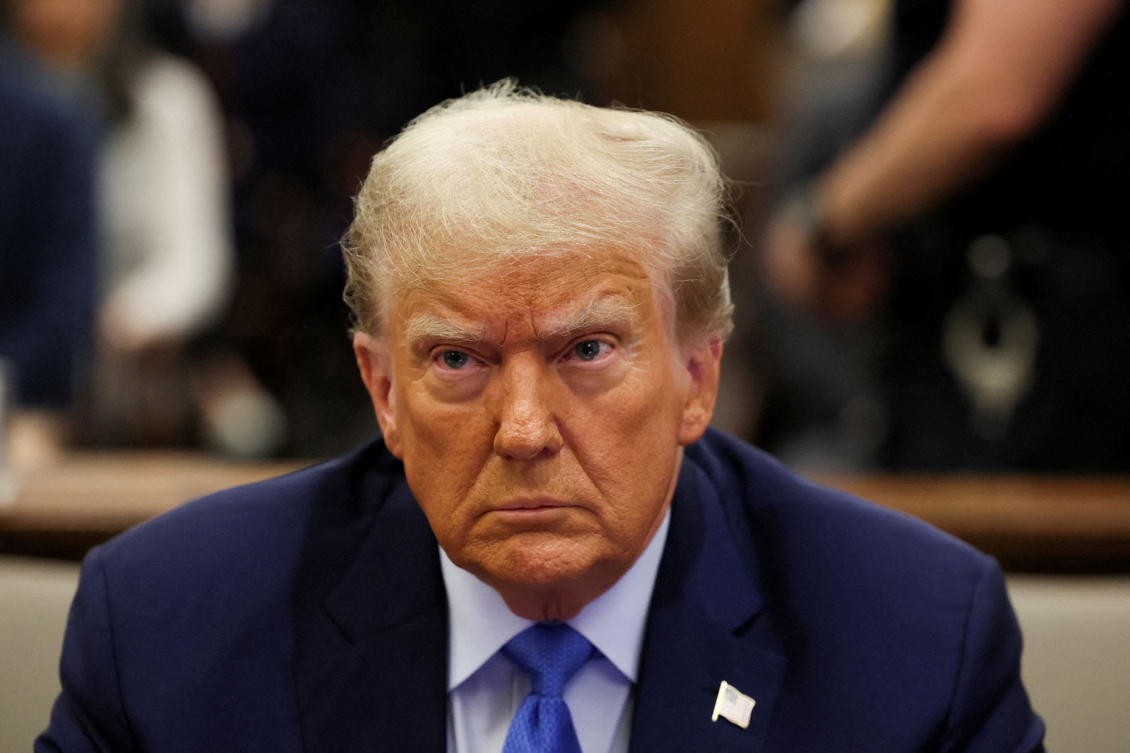 FILE PHOTO: Former U.S. President Donald Trump attends the Trump Organization civil fraud trial, in New York State Supreme Court in the Manhattan borough of New York City, U.S., November 6, 2023. 