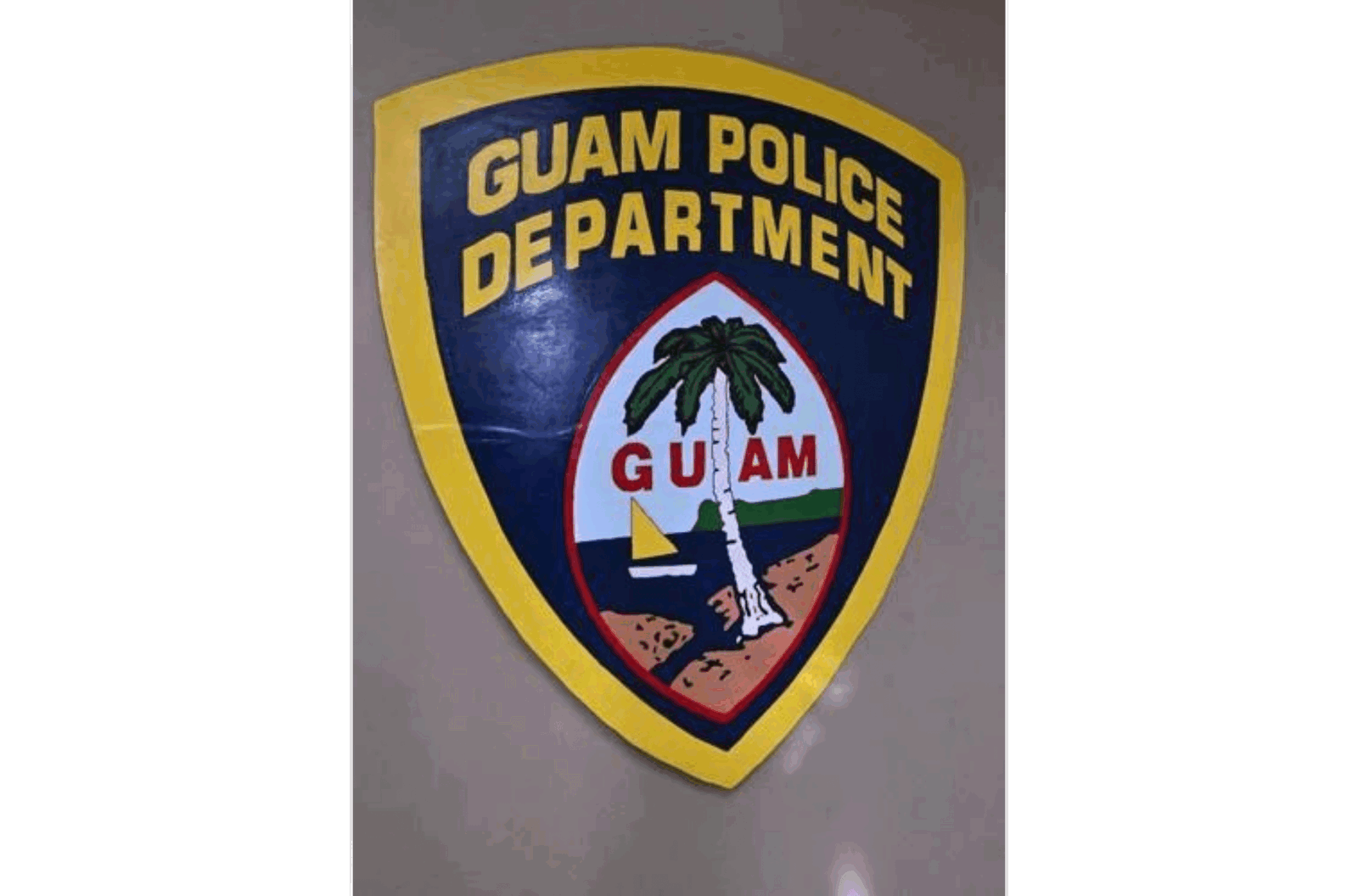 The Guam Police Department seal is seen on Tuesday, March 19, 2024, at the GPD headquarters in Tiyan. 