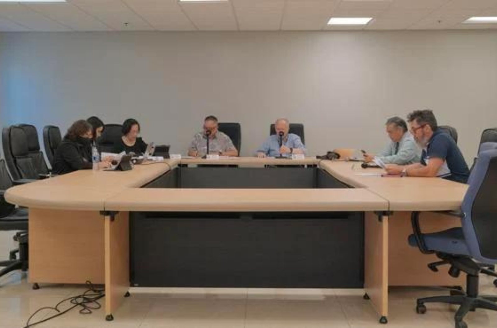 The Guam Education Board holds a special meeting at the Guam Department of Education headquarters in Tiyan on Tuesday, Feb. 27, 2024. 
