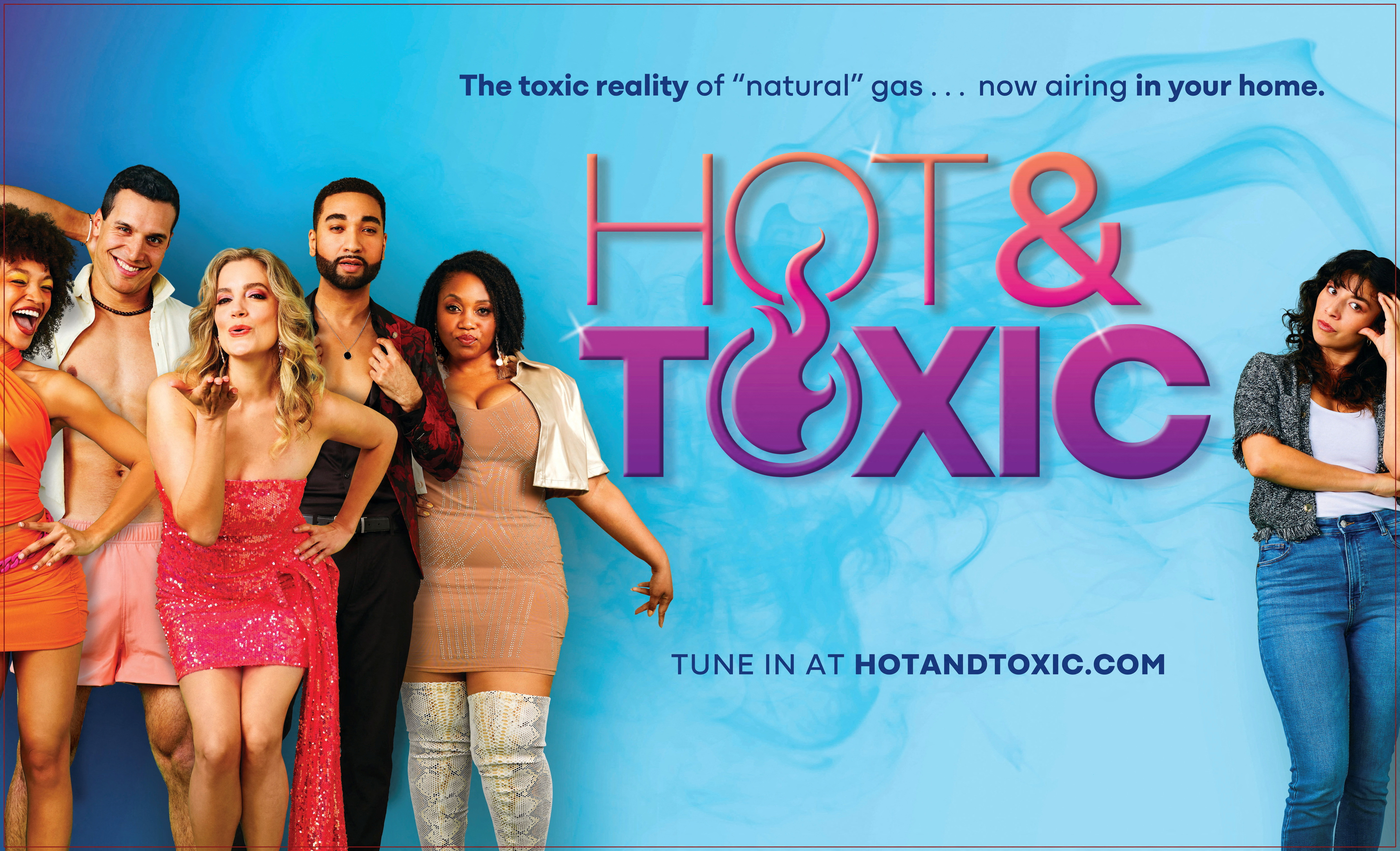 An artwork for Gas Leaks Project's anti-gas campaign "Hot & Toxic". 