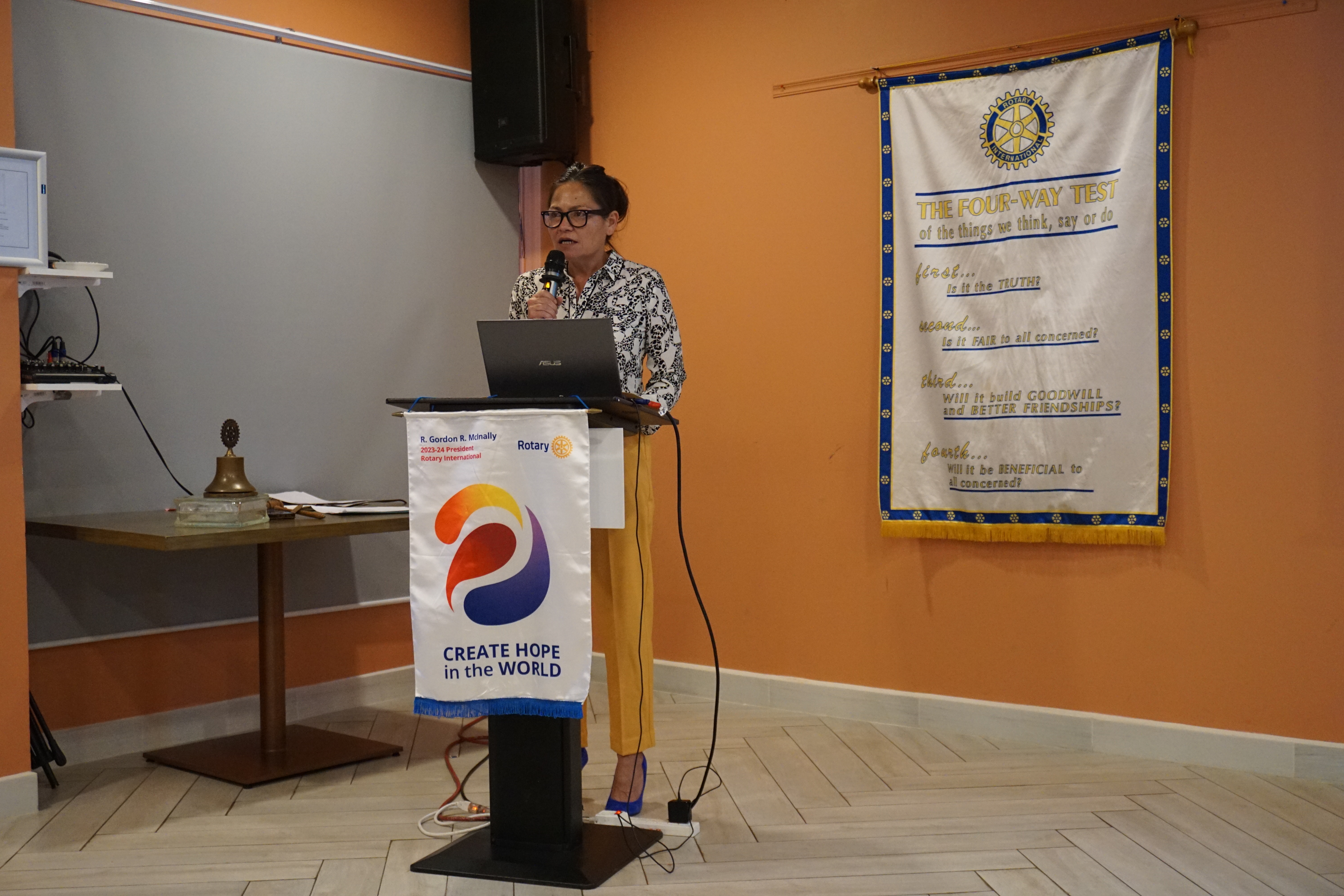 Kimberlyn King-Hinds was the special guest speaker of the Rotary Club of Saipan at Crowne Plaza Resort on March 19.