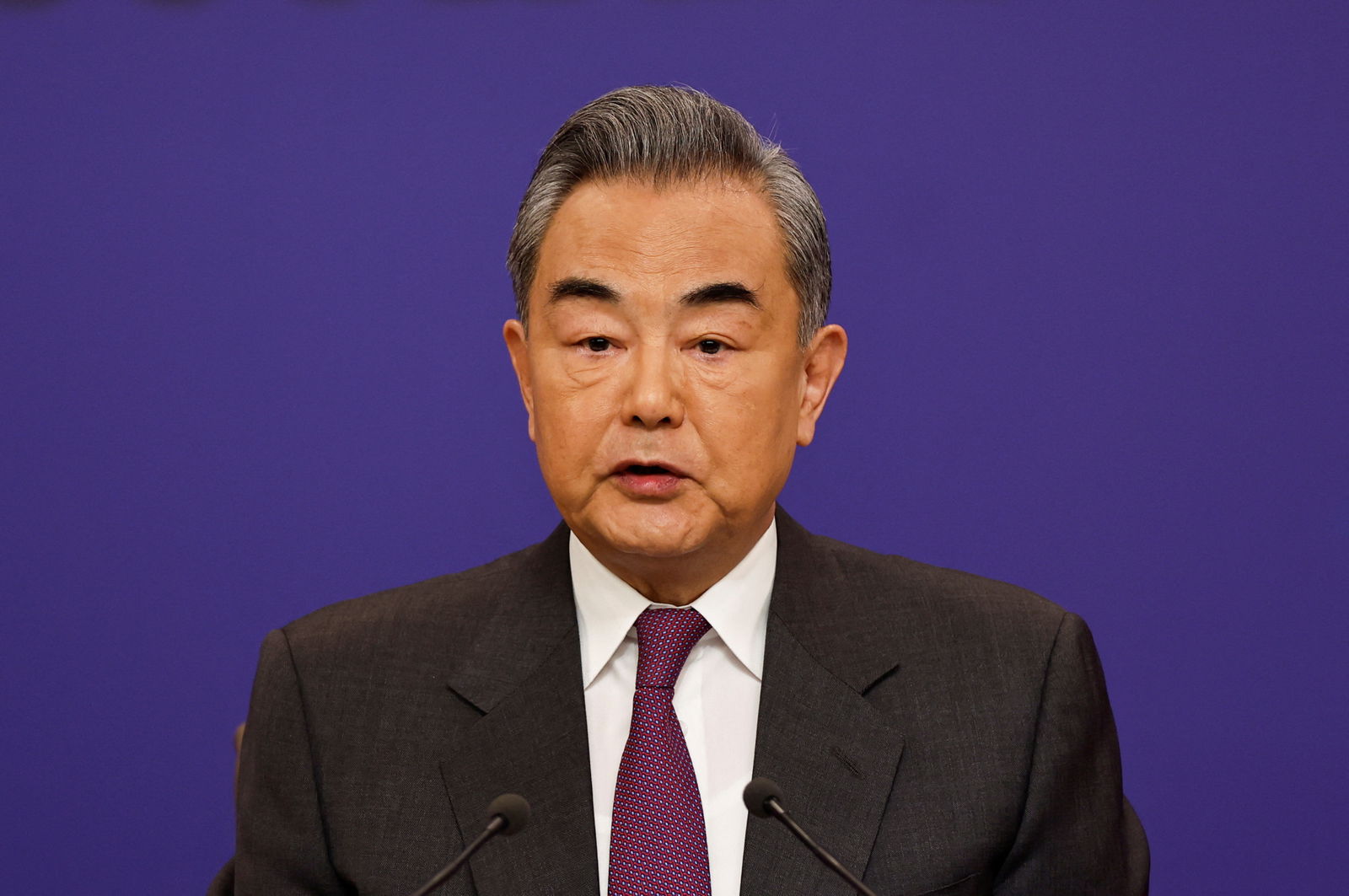 Chinese Foreign Minister Wang Yi attends a press conference on the sidelines of the National People's Congress (NPC), in Beijing, China March 7, 2024. 